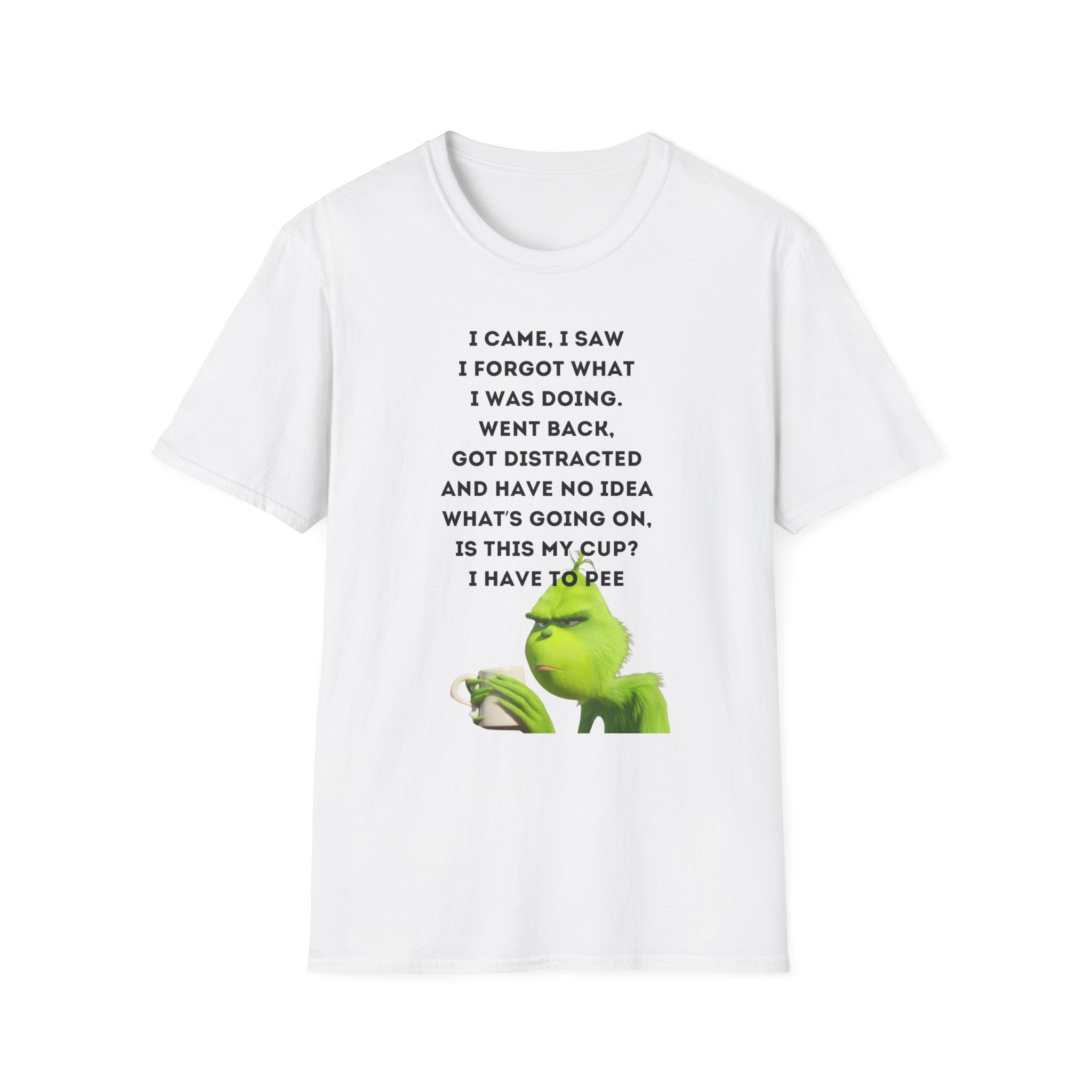 Grinch Inspired Softstyle Tee: I Came, I Saw, Funny T-Shirt for Fans, Gift for Birthdays, Casual Wear, Kermit Merchandise
