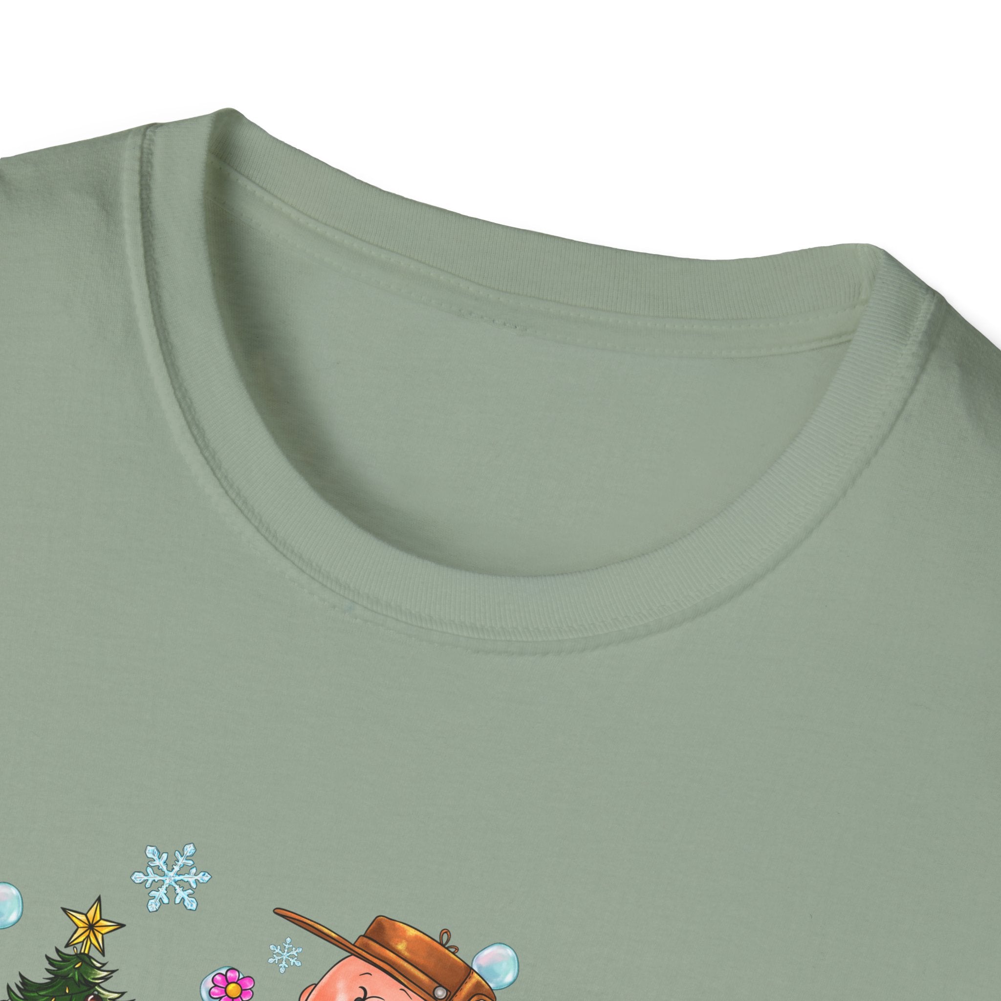 Holiday Cartoon Characters T-Shirt | Christmas Kids Crew Illustration