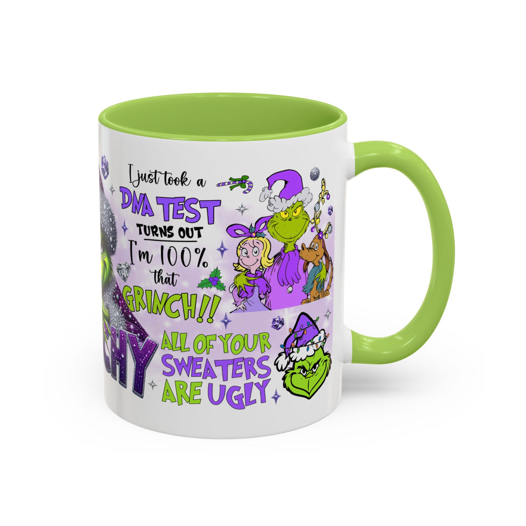 Grinchy Accent Coffee Mug - Fun Holiday Gift, Christmas Decor, Grinch Fan Merchandise, Unique Coffee Cup, Holiday Humor