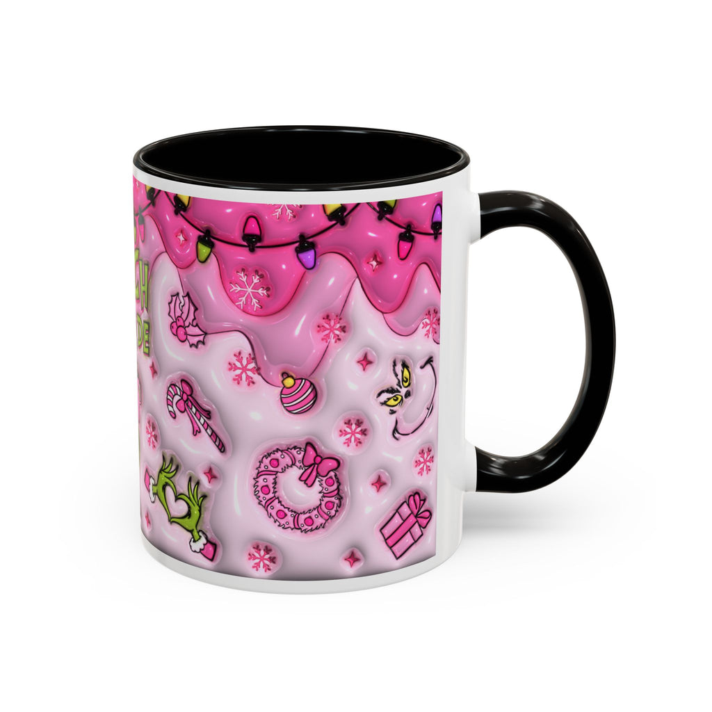 Colorful Grinch Mug, Holiday Gift, Whimsical Drinkware, Festive Coffee Cup, Christmas Decor, Grinch Mode Mug