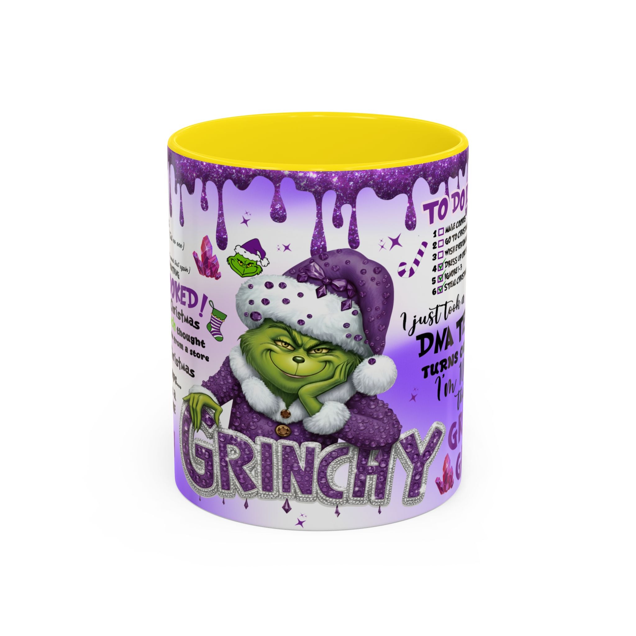 Grinchy Coffee Mug - Fun Holiday Mug, Christmas Gift, Office Decor, Grinch Lovers, DNA Test Humor