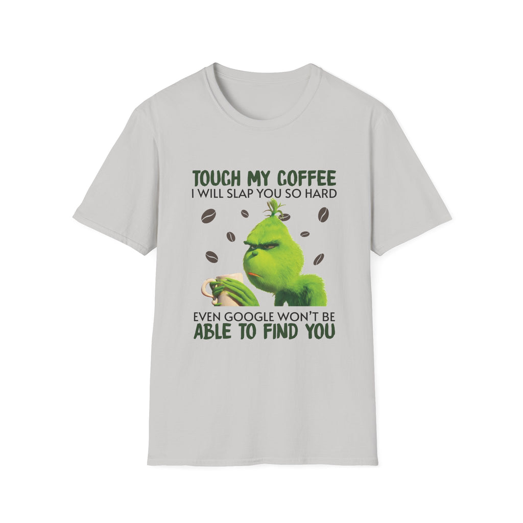 Funny Grinch Coffee T-Shirt, Unisex Tee for Coffee Lovers, Holiday Gift, Quirky Humor Shirt, Perfect for Christmas and Birthdays
