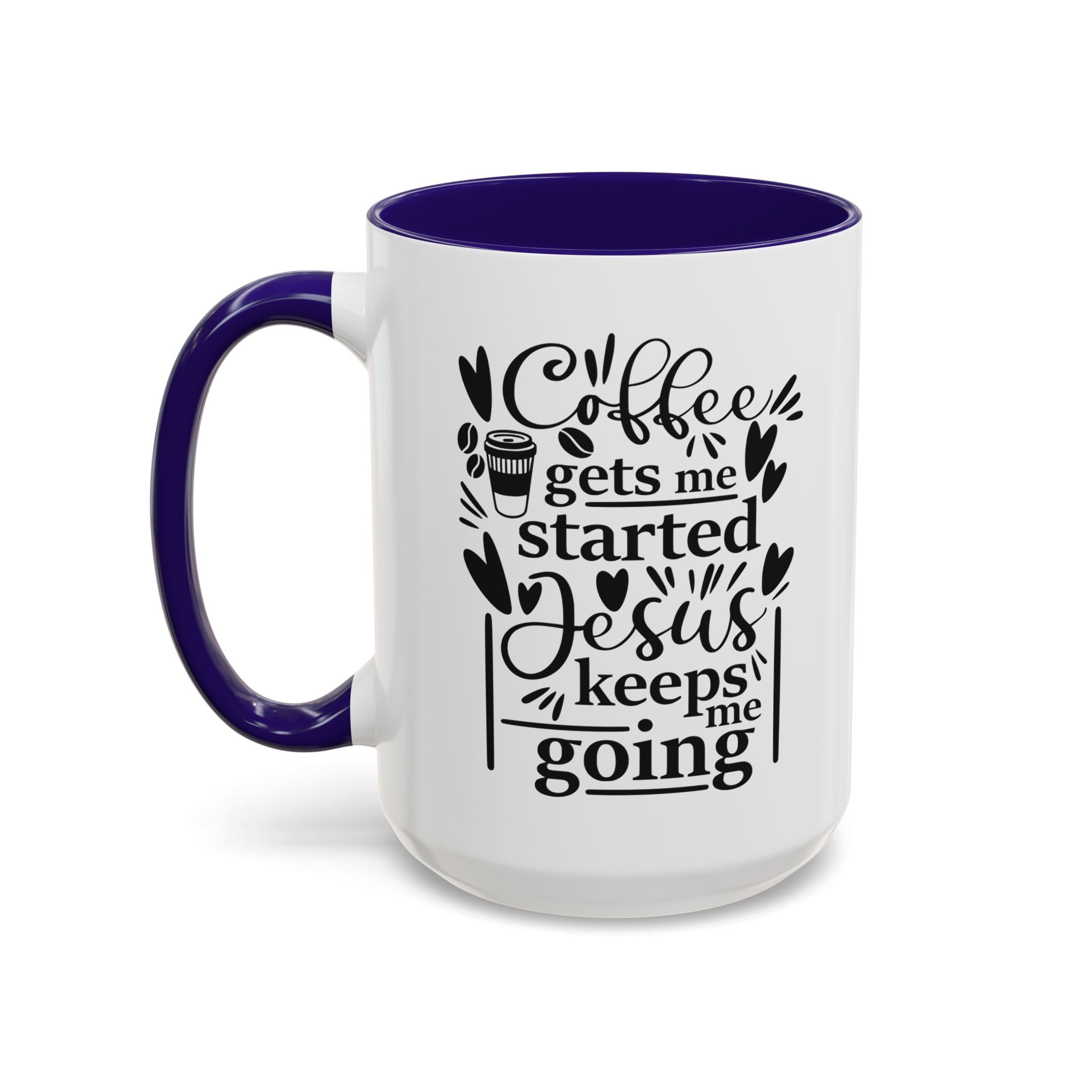 Faithful Morning Mug, Christian Coffee Cup, Religious Tea Mug, Jesus and Coffee Drinkware, Colorful Ceramic Mug