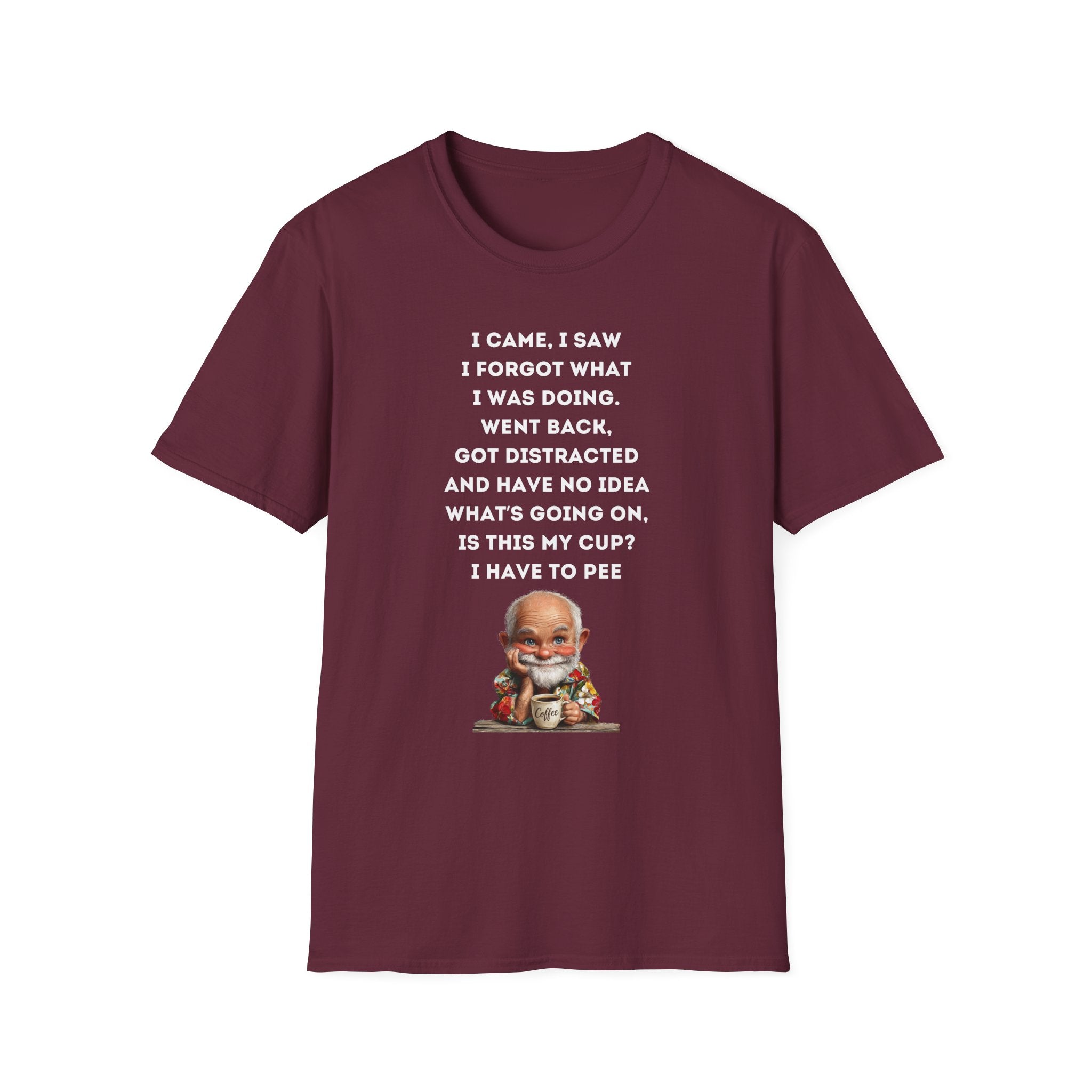 Funny Forgetful Grandpa Quote T-Shirt | Cute Elderly Character, Humorous Text
