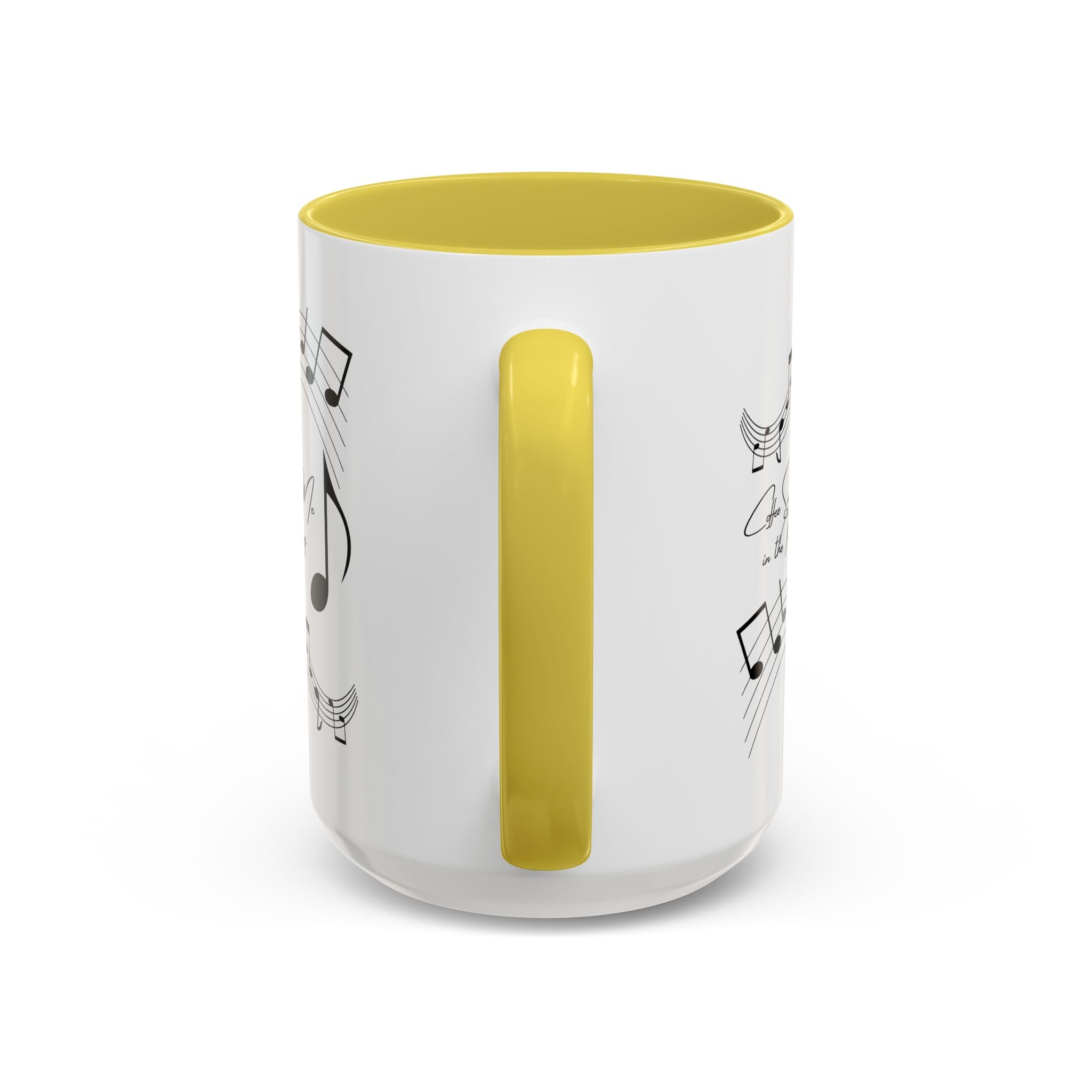 Music Notes Ceramic Mug — "She Sings to Me in the Morning" (11oz/15oz)