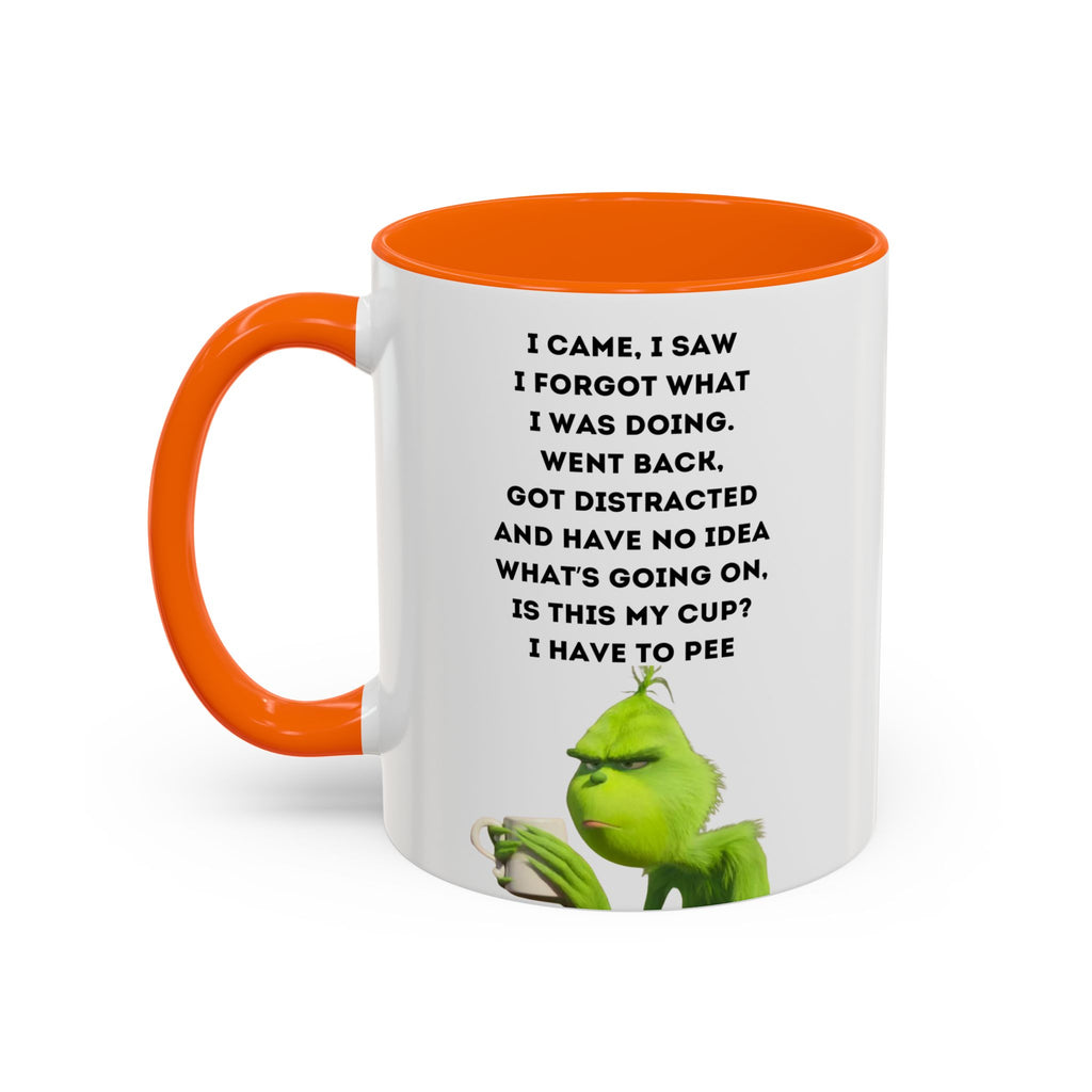 Grumpy Grinch Quote Accent Coffee Mug | Funny Holiday Coffee Cup