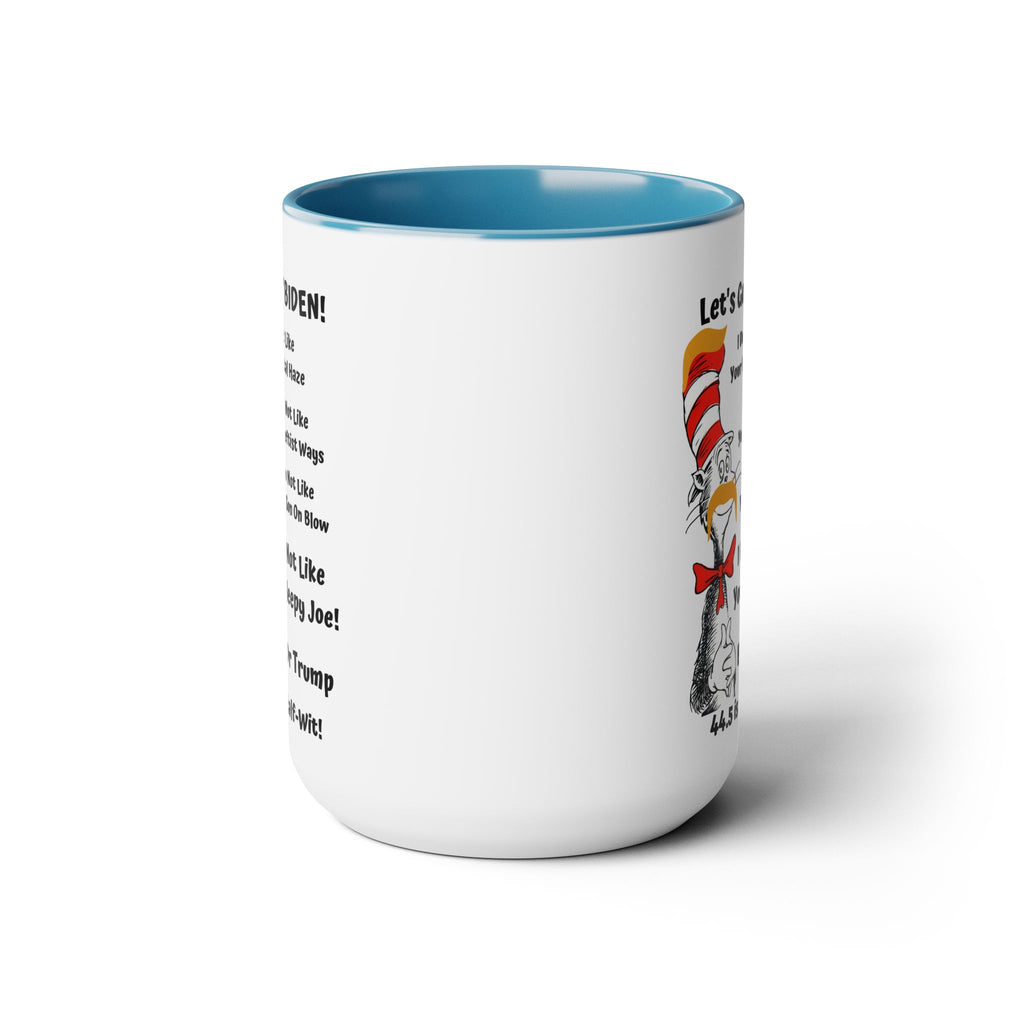 Dr. TRUMP and O'BIDEN 44.5 -  Two-Tone Coffee Mugs, 15oz
