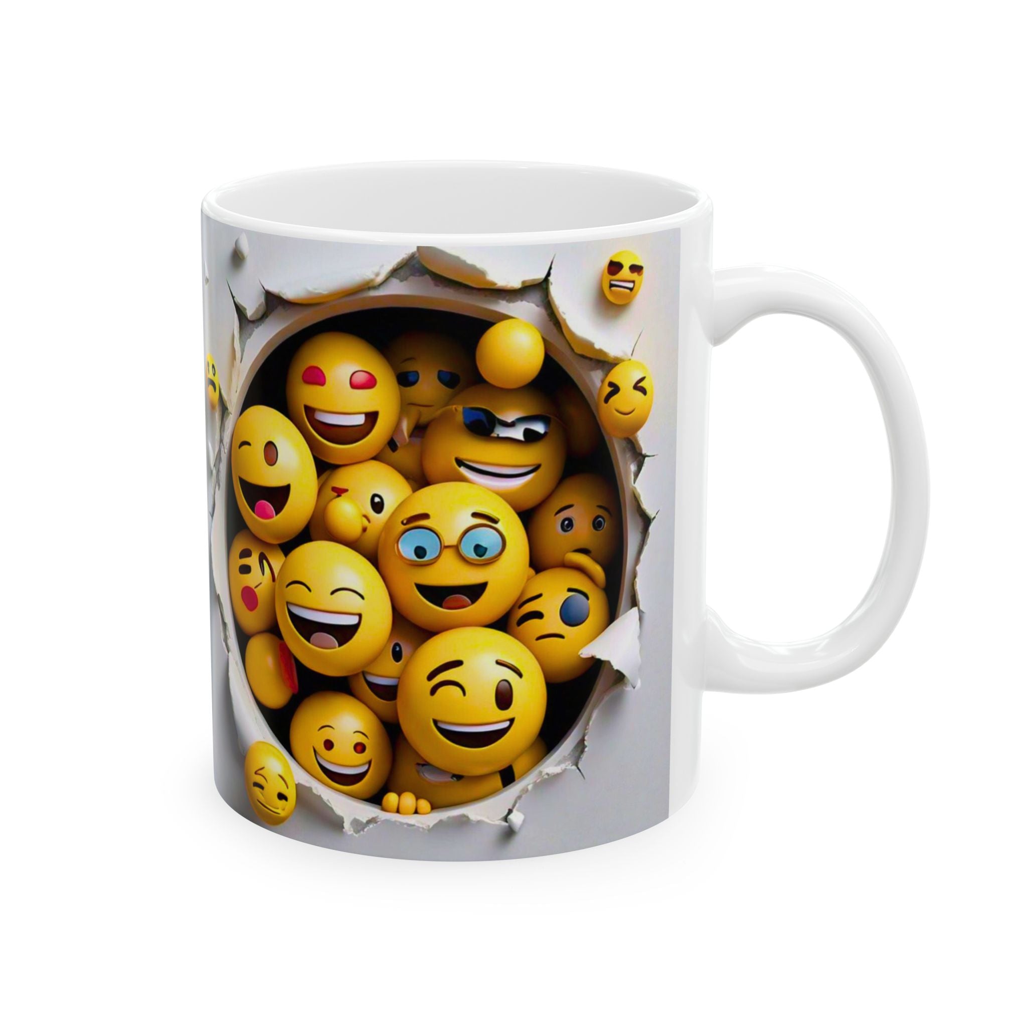 Laughing Emoji Burst Mug | Ceramic Mug