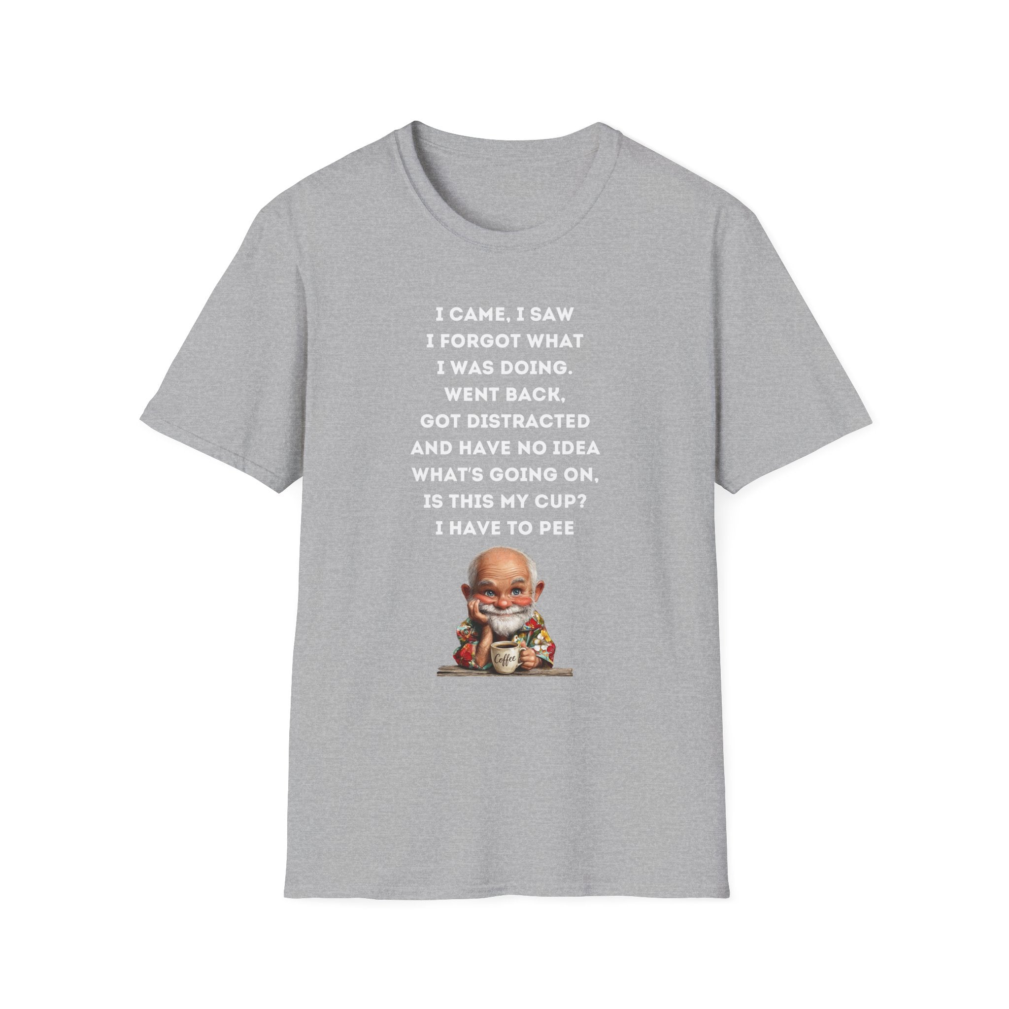 Funny Forgetful Grandpa Quote T-Shirt | Cute Elderly Character, Humorous Text