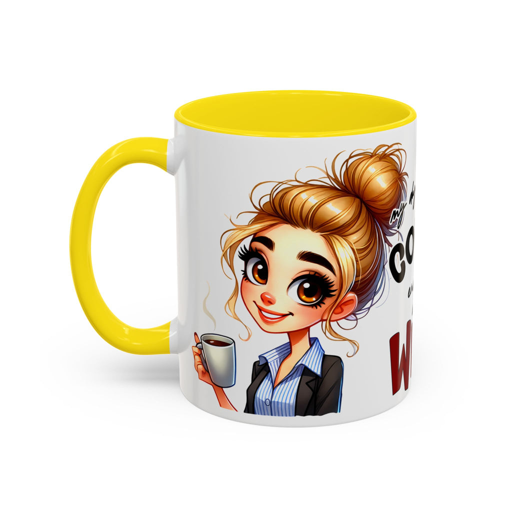 My Day Starts With Coffee and Ends With Wine Mug | Accent Coffee Mug