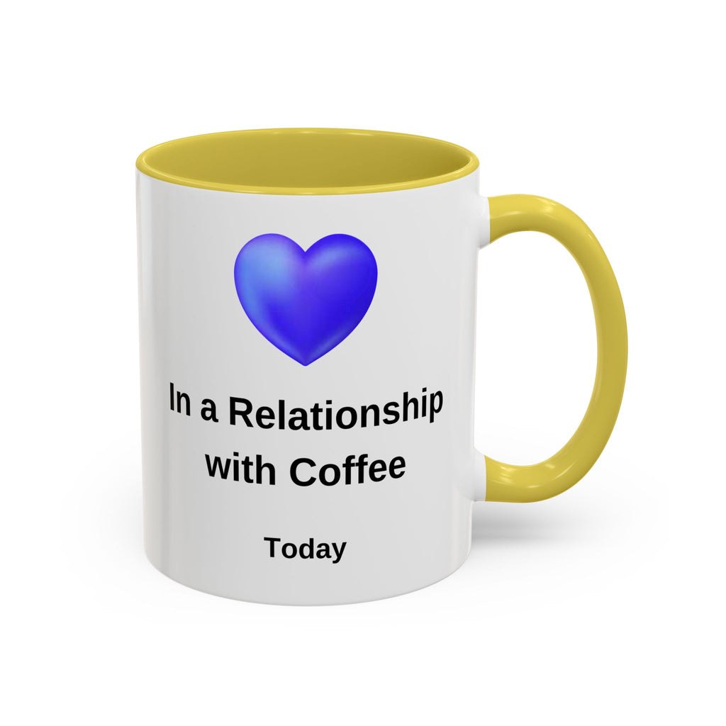 Coffee Lover Mug, Funny Coffee Cup Gift, Relationship with Coffee, Colorful Ceramic Mug, Coffee Addict Mug, Coffee Gift for Her, Coffee Mug