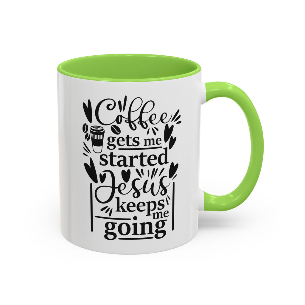 Faithful Morning Mug, Christian Coffee Cup, Religious Tea Mug, Jesus and Coffee Drinkware, Colorful Ceramic Mug