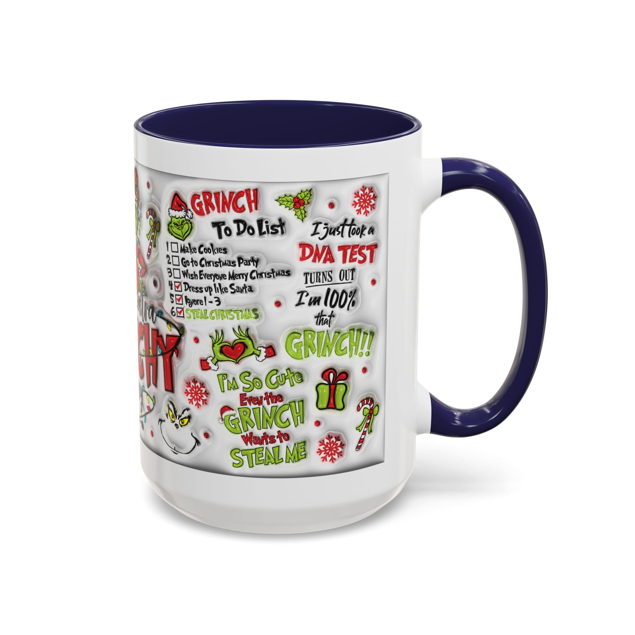 Grinchy Holiday Coffee Mug — "Feeling Extra Grinchy Today" Accent Mug (11/15oz)
