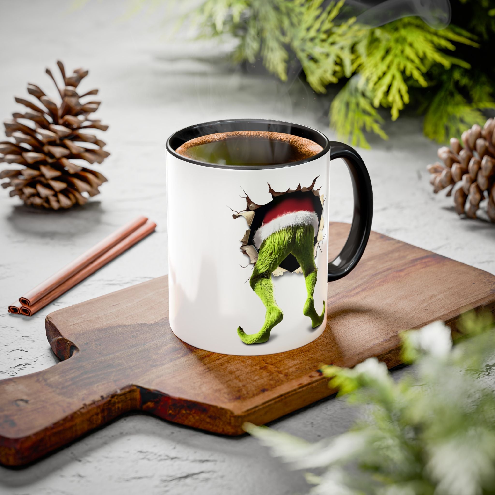 Grinch Holiday Coffee Mugs, Colorful 11oz & 15oz Drinking Cups, Funny Gift for Christmas, Holiday Decor, Unique Kitchenware