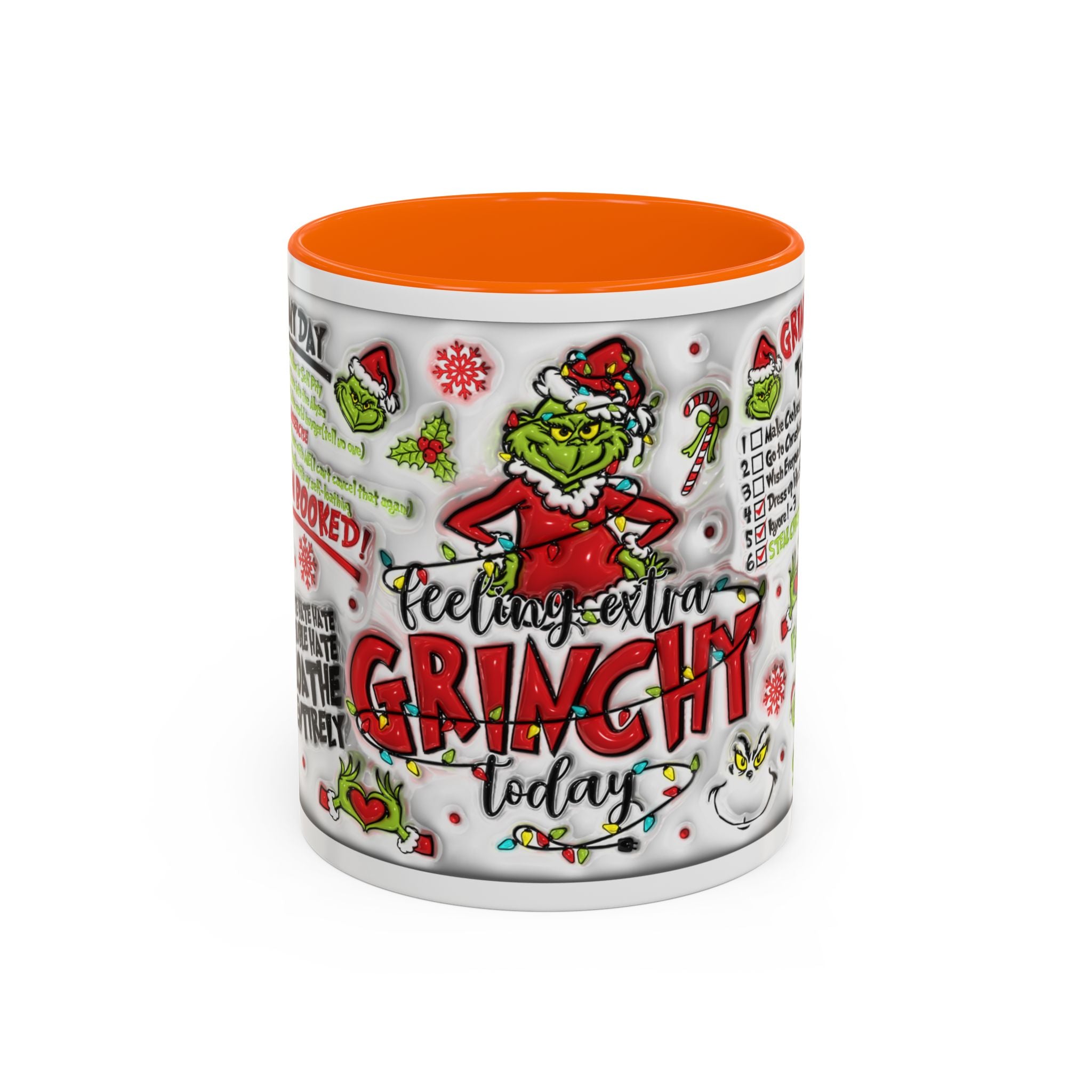 Grinchy Holiday Coffee Mug — "Feeling Extra Grinchy Today" Accent Mug (11/15oz)