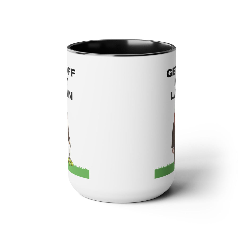 Get Off My Lawn Two-Tone Coffee Mugs, 15oz