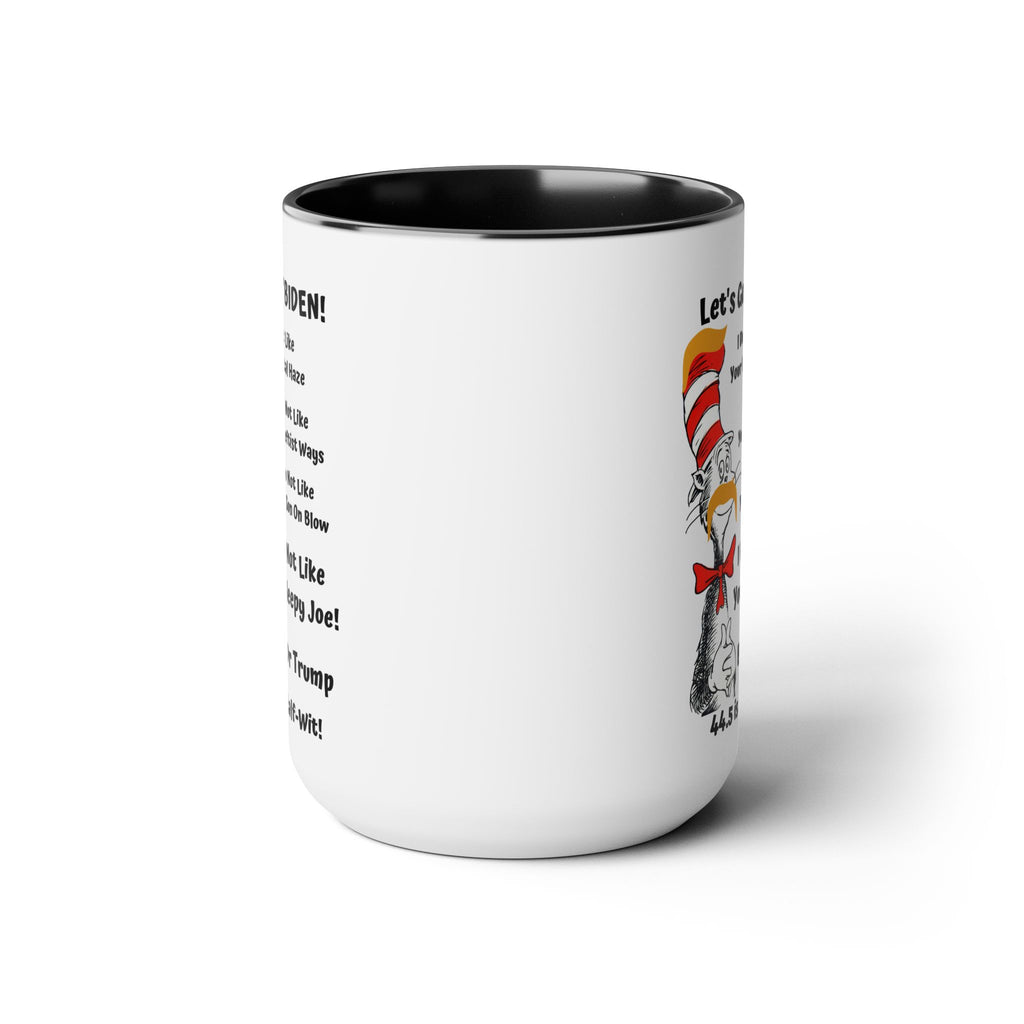 Dr. TRUMP and O'BIDEN 44.5 -  Two-Tone Coffee Mugs, 15oz