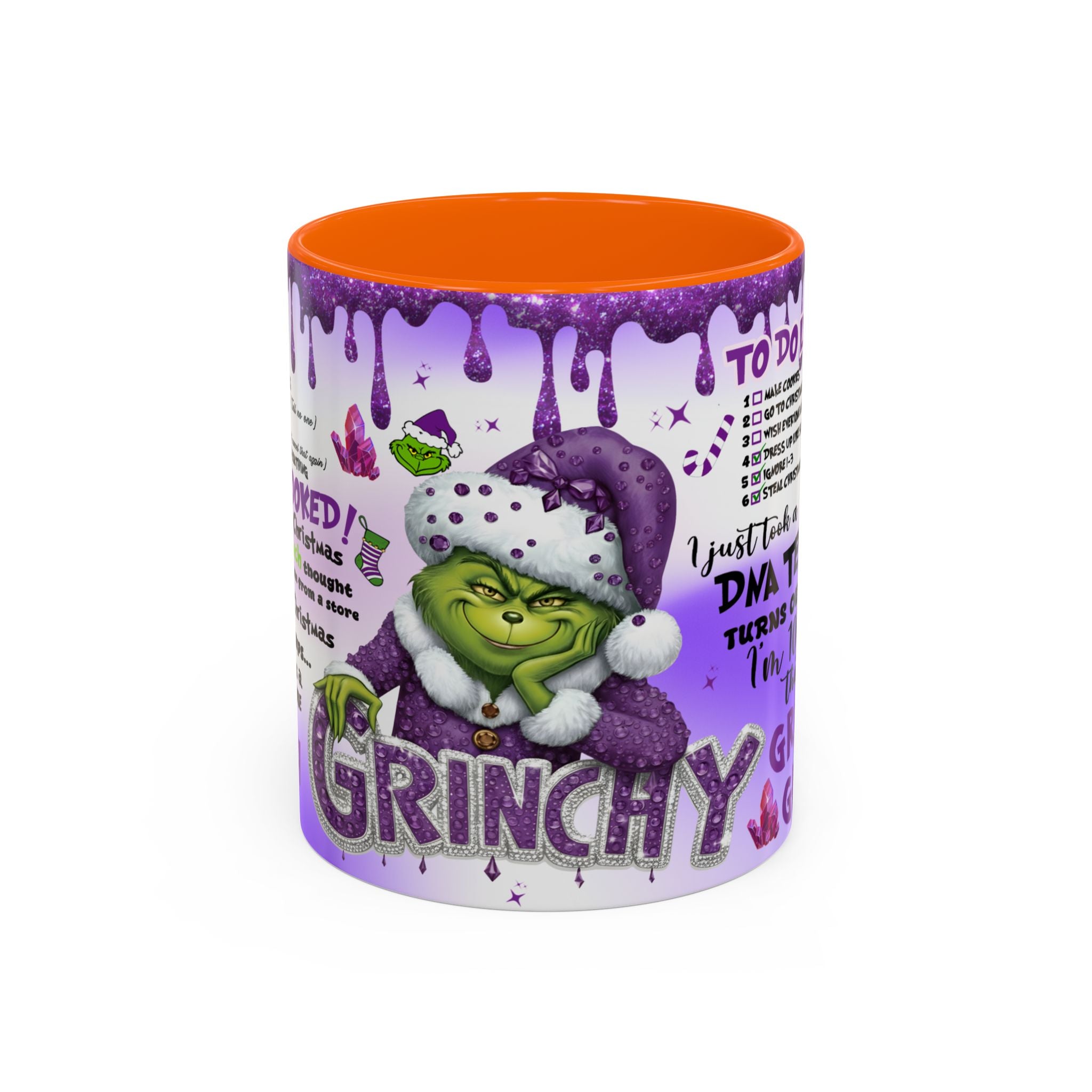 Grinchy Coffee Mug - Fun Holiday Mug, Christmas Gift, Office Decor, Grinch Lovers, DNA Test Humor
