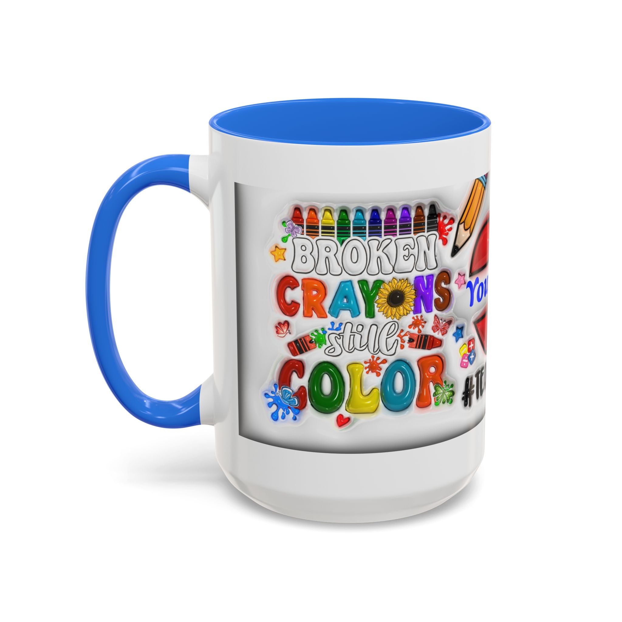 Personalized Teacher Mugs | Colorful 11oz & 15oz Coffee Cups | Fun Gift for Educators | Back to School | Teacher Appreciation