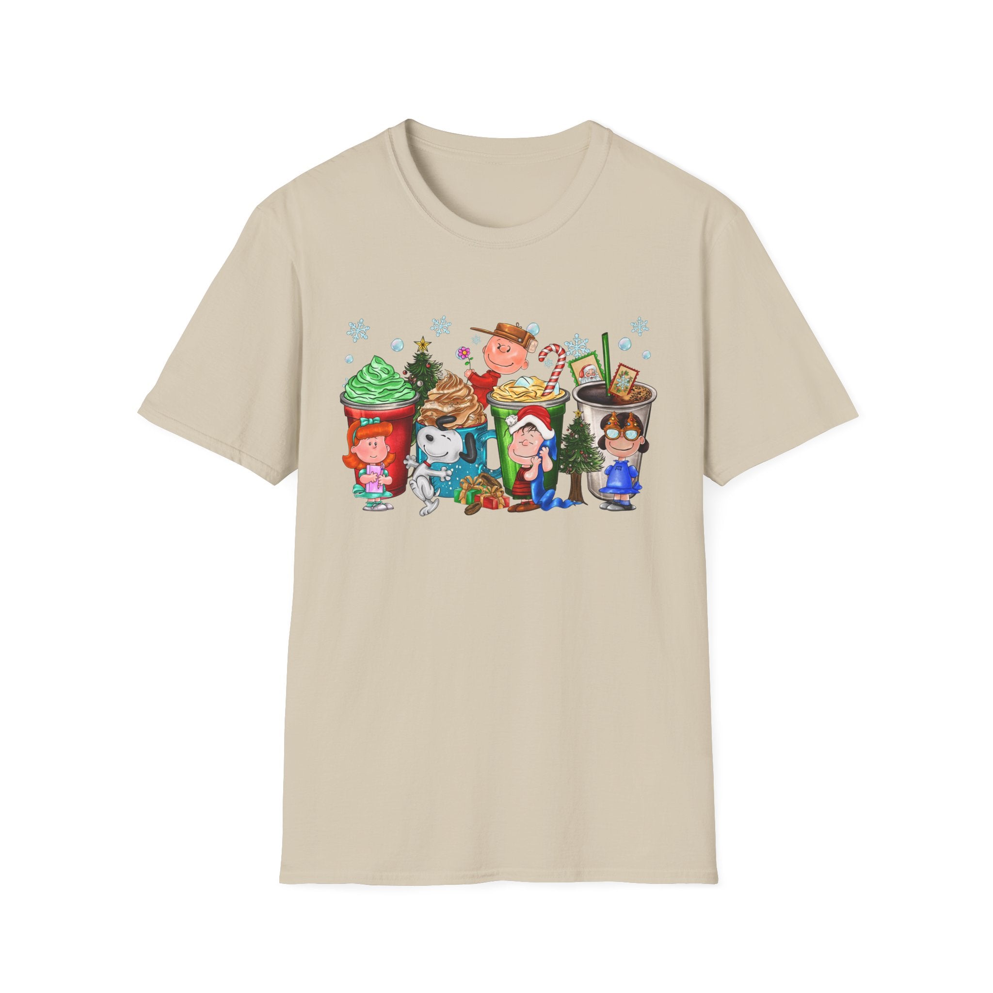 Holiday Cartoon Characters T-Shirt | Christmas Kids Crew Illustration