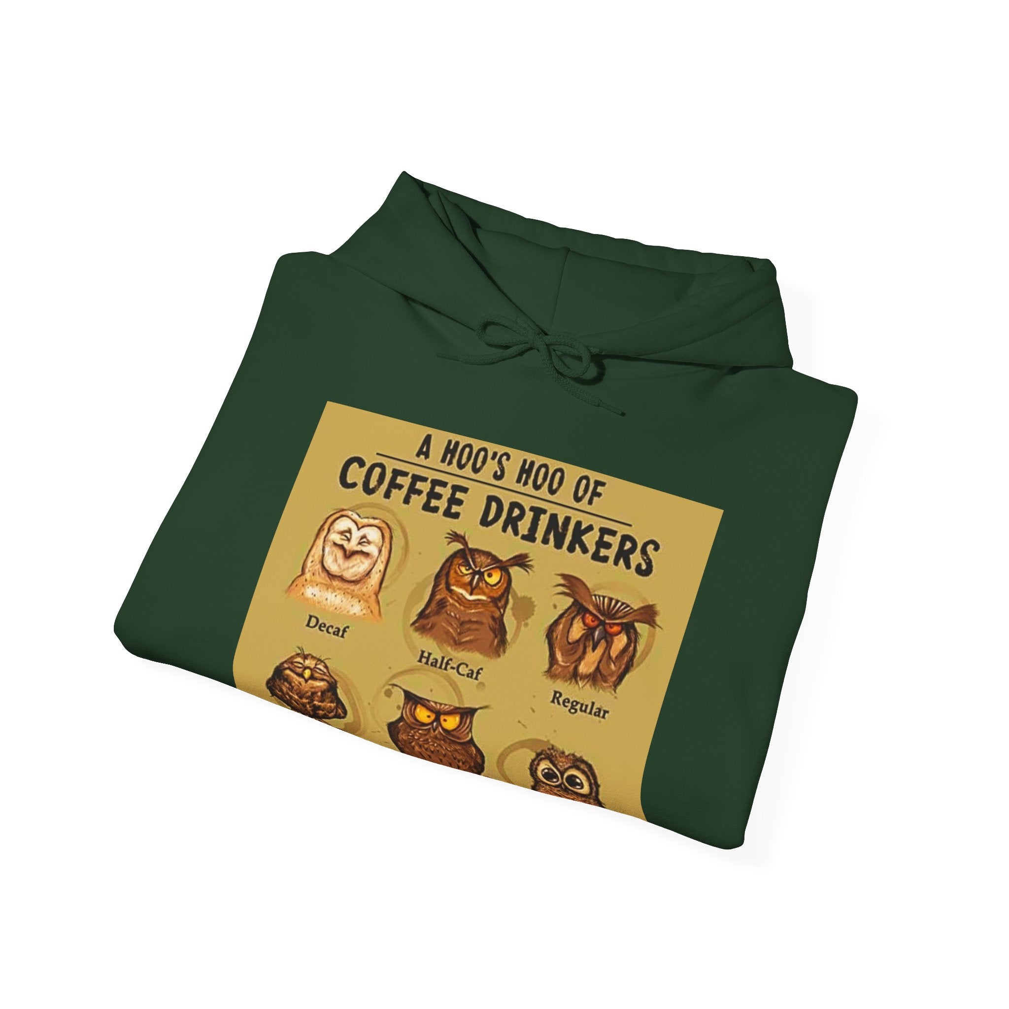 Hoo's Hoo of Coffee Drinkers - Men's and Woman's Heavy Blend Hooded Sweatshirt