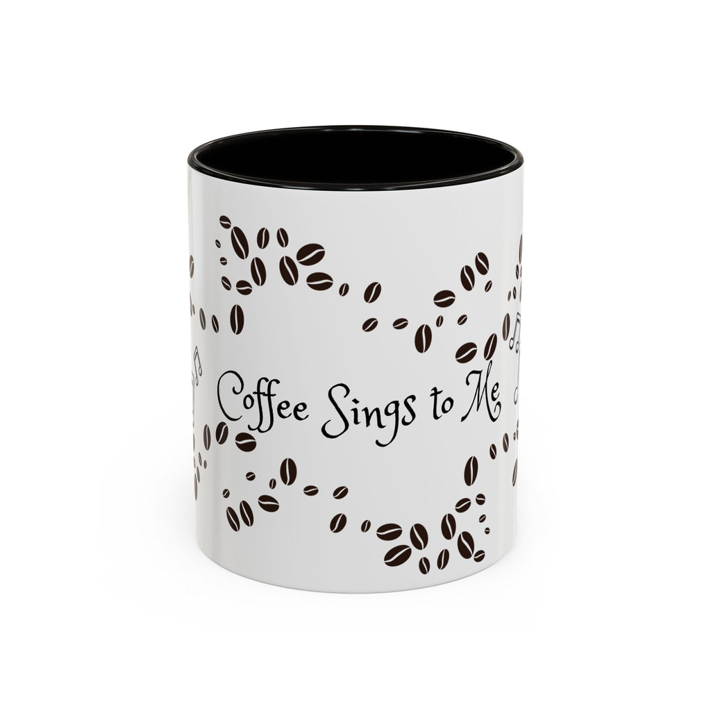 Coffee Sings to Me Mug — 11oz/15oz Ceramic Coffee Bean Music Mug