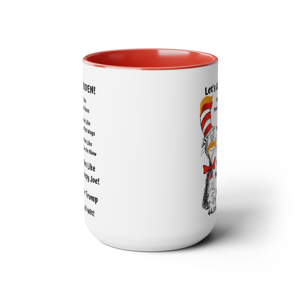 Dr. TRUMP and O'BIDEN 44.5 -  Two-Tone Coffee Mugs, 15oz