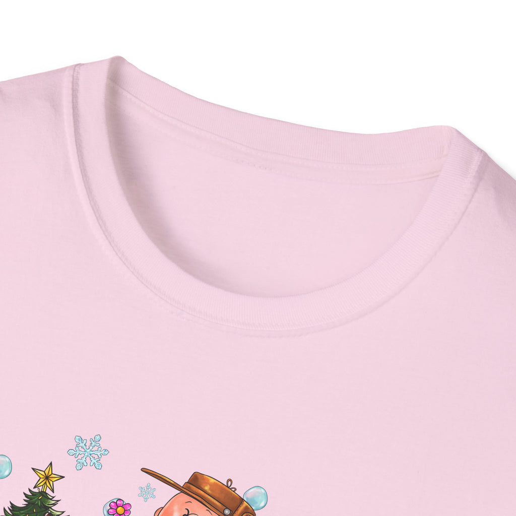 Holiday Cartoon Characters T-Shirt | Christmas Kids Crew Illustration