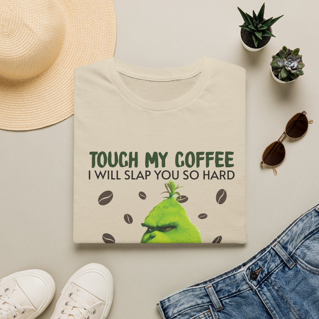 Funny Grinch Coffee T-Shirt, Unisex Tee for Coffee Lovers, Holiday Gift, Quirky Humor Shirt, Perfect for Christmas and Birthdays