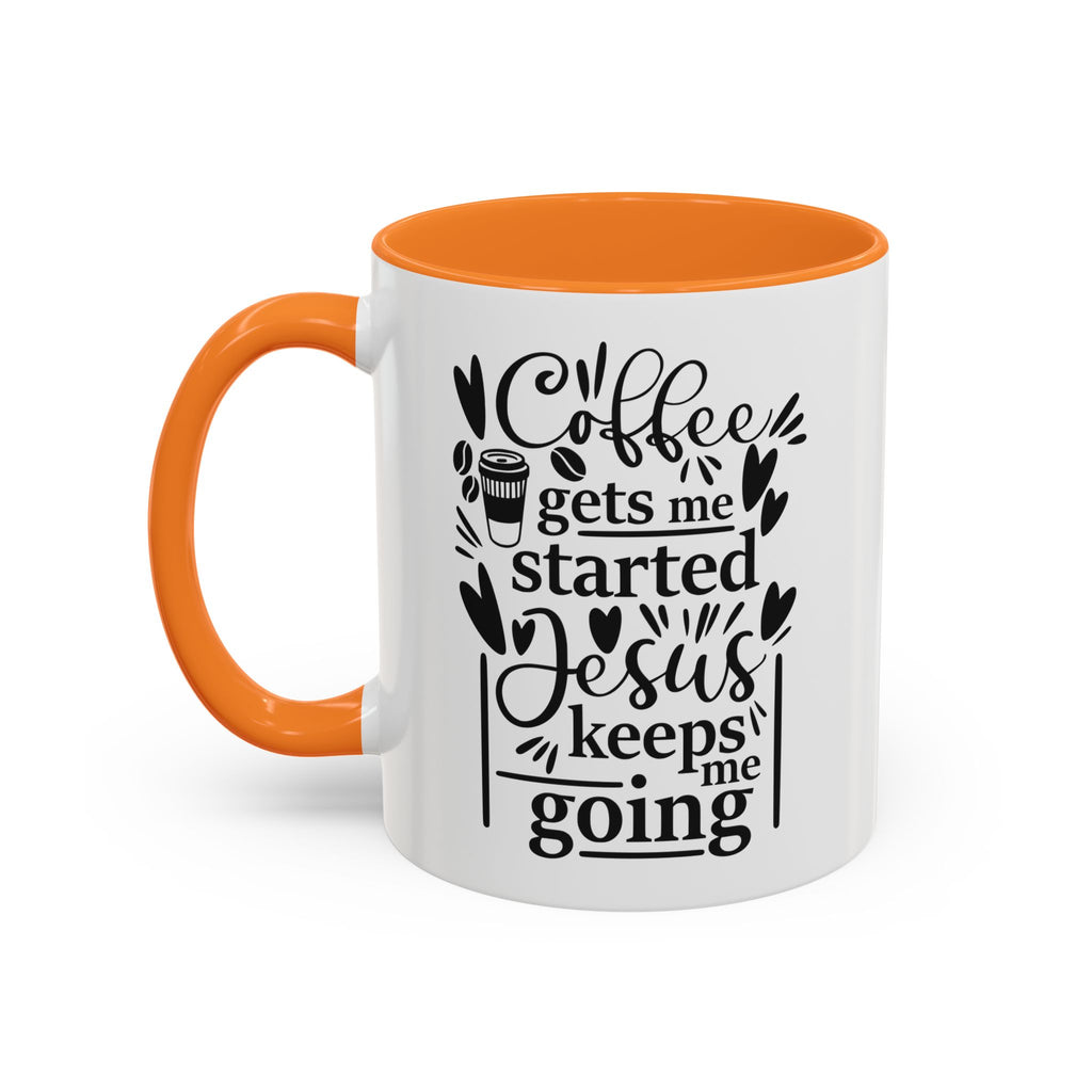 Faithful Morning Mug, Christian Coffee Cup, Religious Tea Mug, Jesus and Coffee Drinkware, Colorful Ceramic Mug