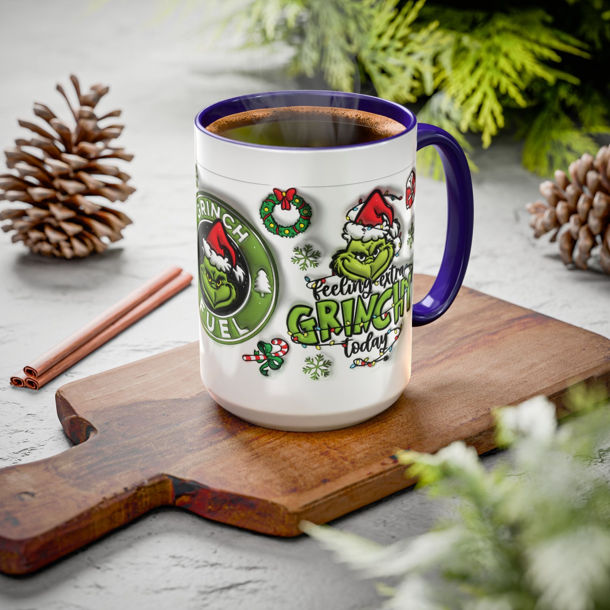 Grinch-themed Coffee Mug, Fun Holiday Gift, Christmas Mug, Grinch Fuel, Unique Grinchy Decor, Extra Grinchy Mug