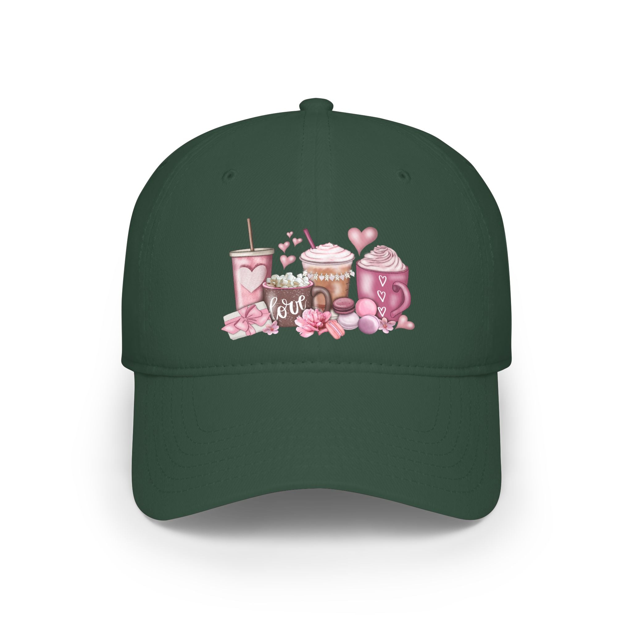 Love and Coffee Low Profile Baseball Cap
