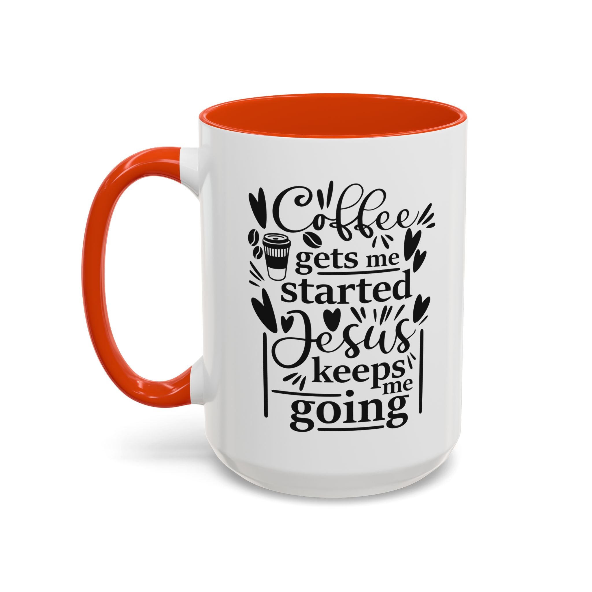 Faithful Morning Mug, Christian Coffee Cup, Religious Tea Mug, Jesus and Coffee Drinkware, Colorful Ceramic Mug