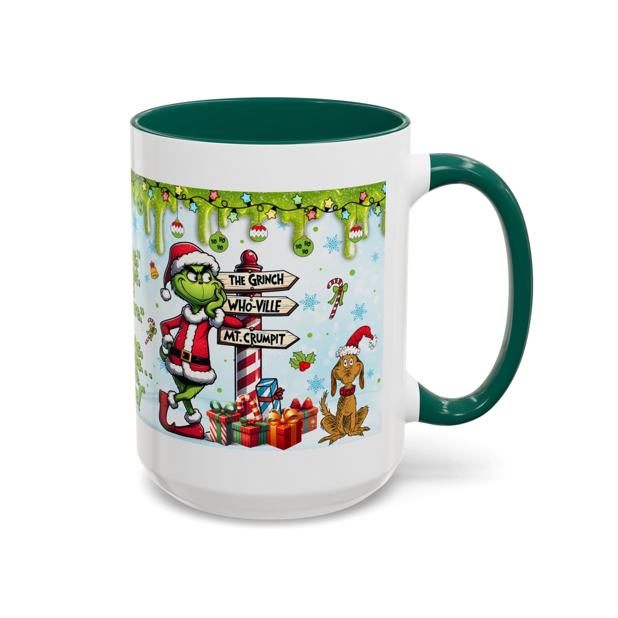 Grinch Christmas Mug | Colorful 11oz 15oz Ceramic Coffee Cup