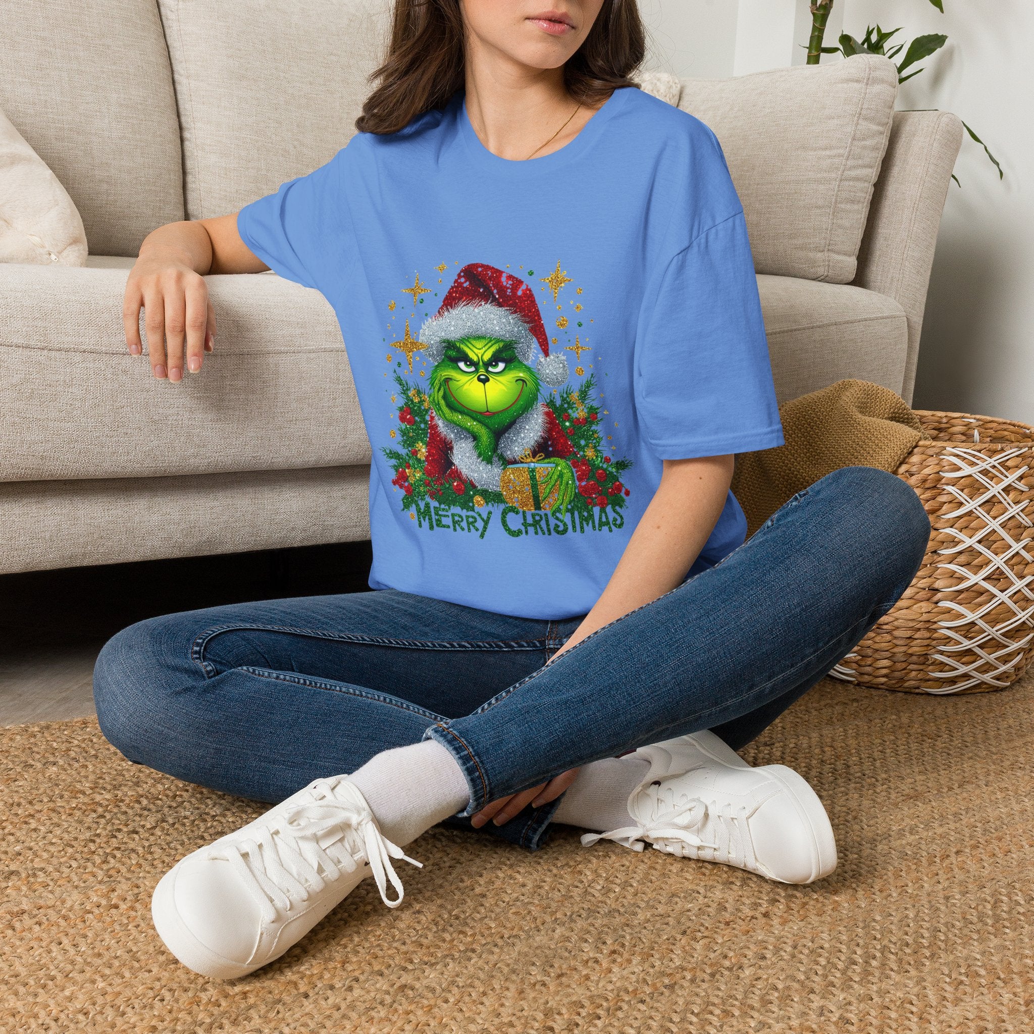 Grinch Christmas T-Shirt | Unisex Softstyle Tee | Merry Christmas Tee | Holiday Gift | Festive Apparel | Cute Grinch Shirt | Xmas Fashion