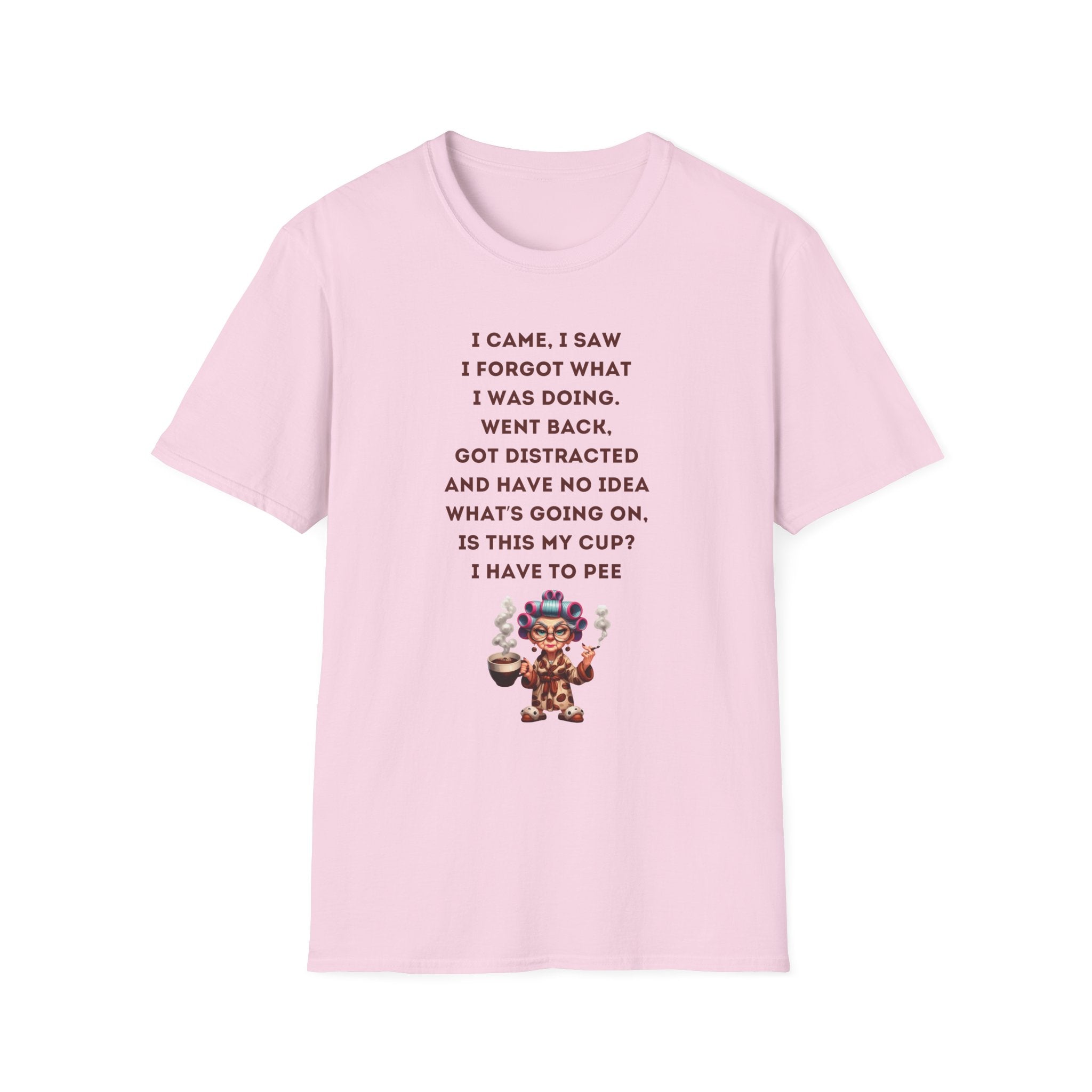 Funny Coffee Memory Poem T-Shirt | Cute Character Holding Coffee