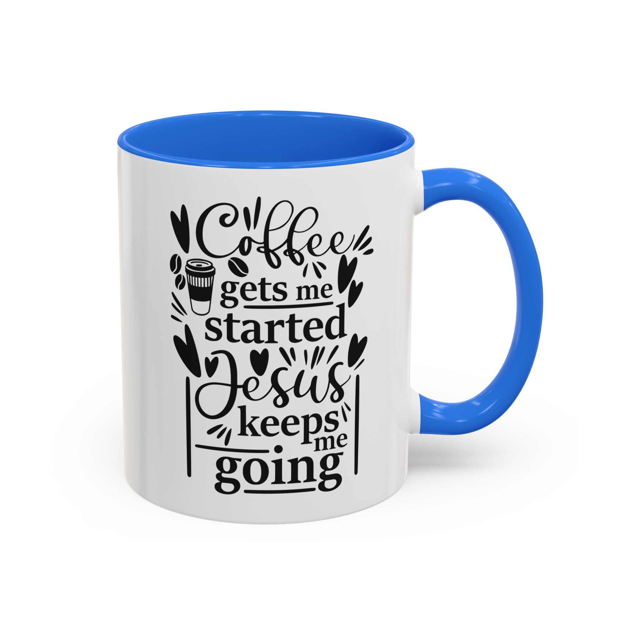 Faithful Morning Mug, Christian Coffee Cup, Religious Tea Mug, Jesus and Coffee Drinkware, Colorful Ceramic Mug