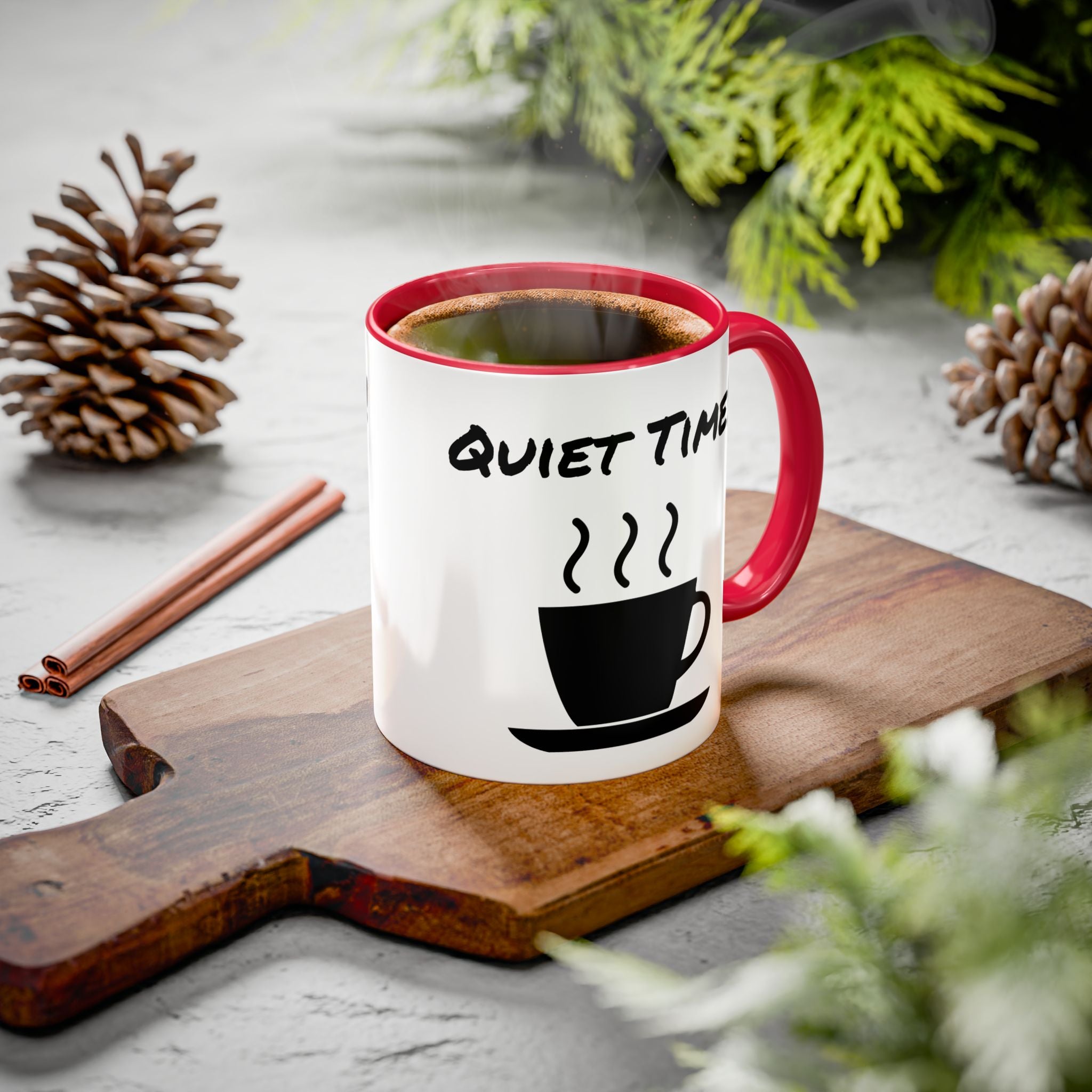 Quiet Time Coffee Mug — Black Accent 11oz/15oz