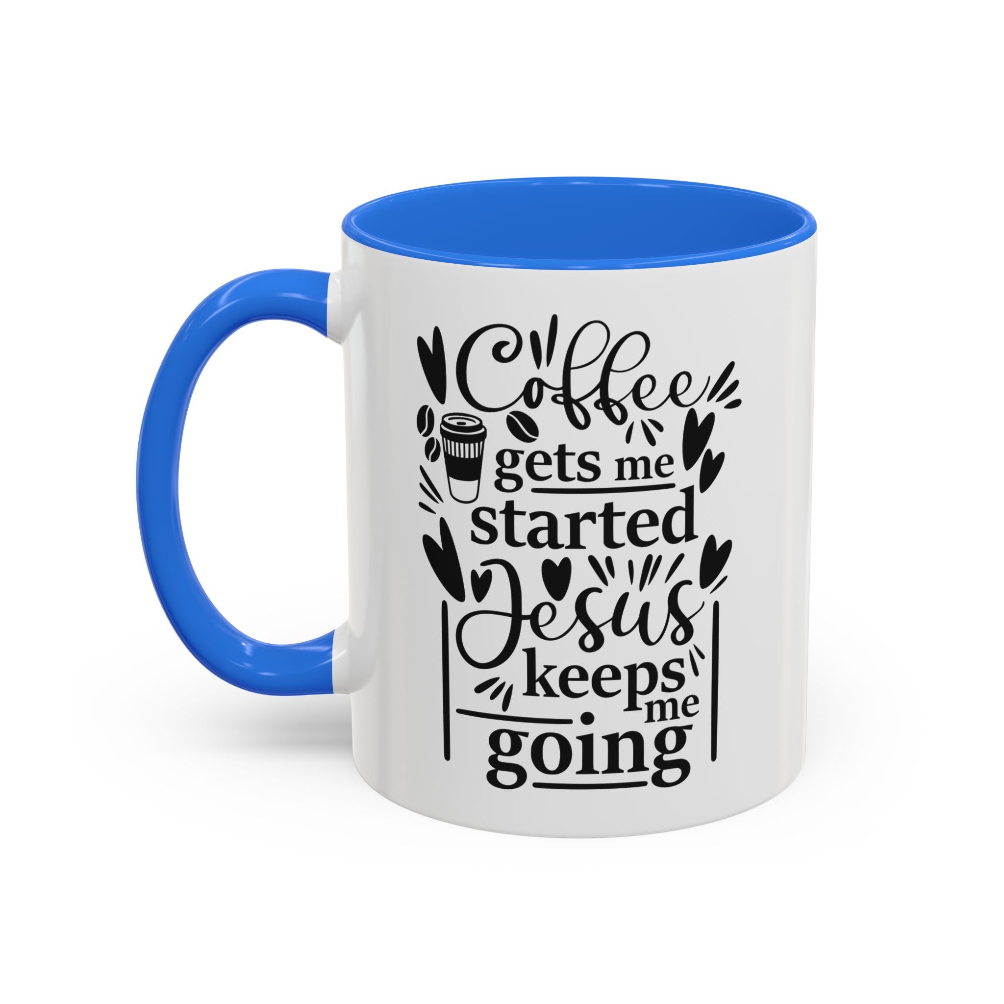 Faithful Morning Mug, Christian Coffee Cup, Religious Tea Mug, Jesus and Coffee Drinkware, Colorful Ceramic Mug