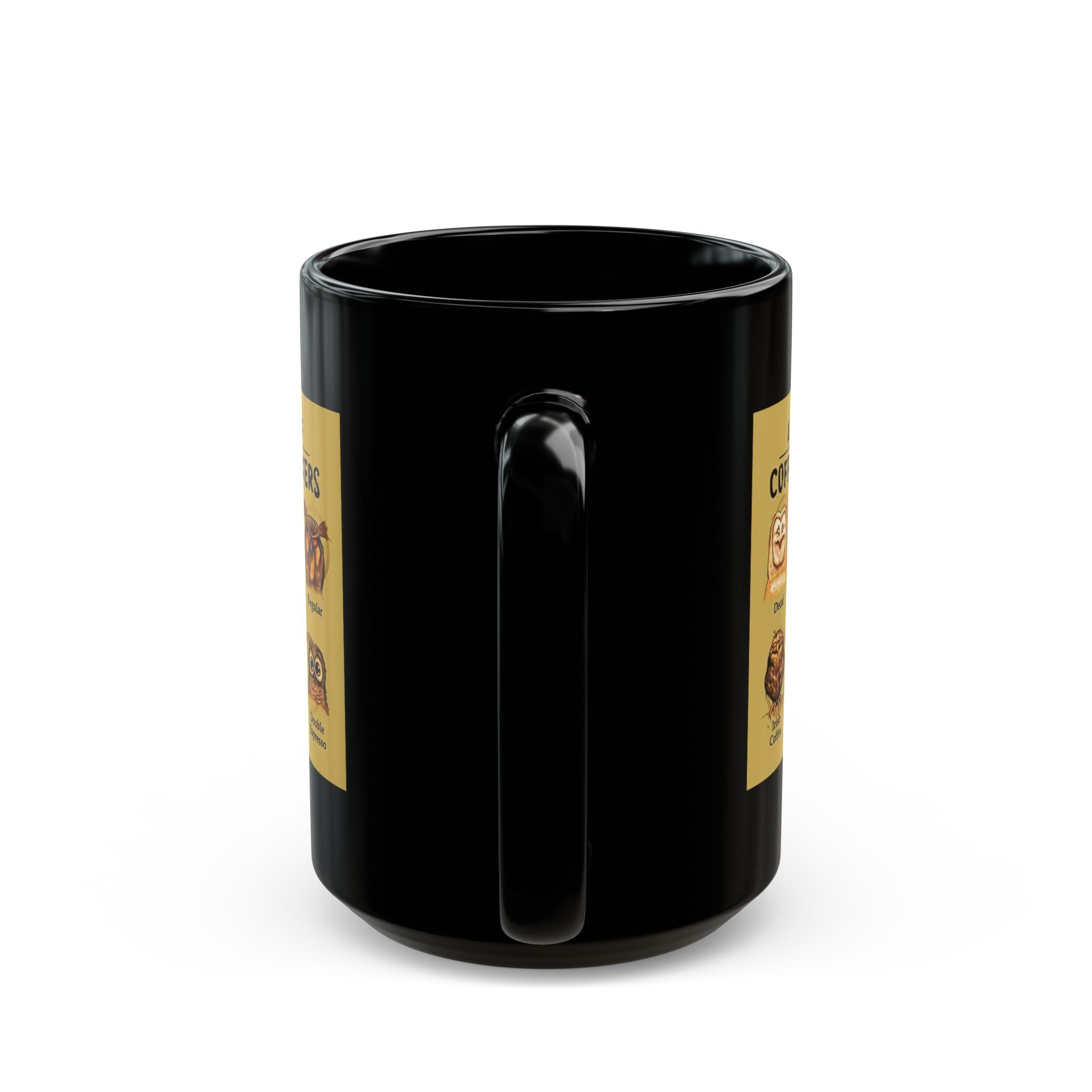 Coffee Lovers Mug, Funny Mug for Coffee Drinkers, Hoo Hoo Black Mug, Coffee Mug Gift, Coffee Fanatic Cup, Coffee Addict Present