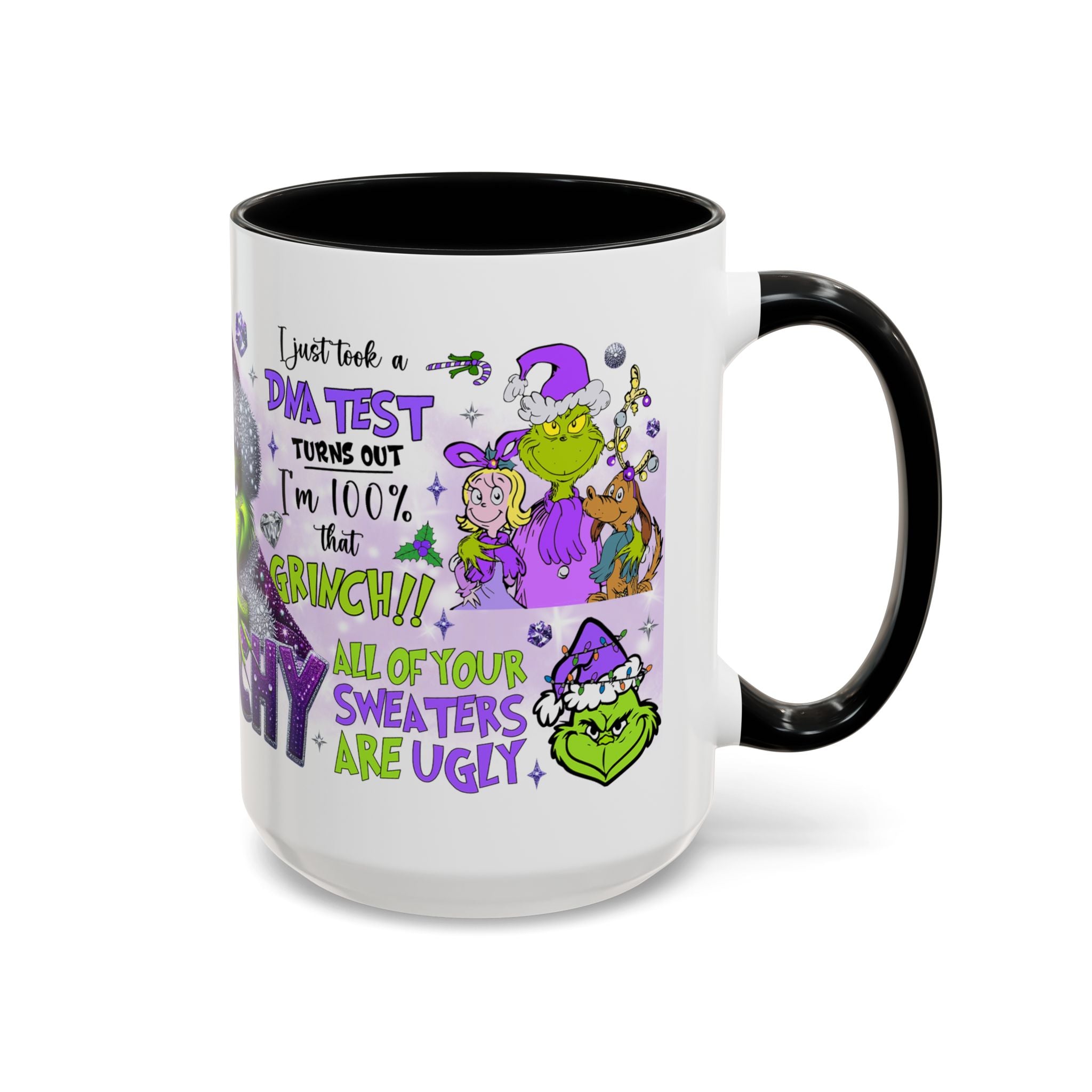 Grinchy Accent Coffee Mug - Fun Holiday Gift, Christmas Decor, Grinch Fan Merchandise, Unique Coffee Cup, Holiday Humor