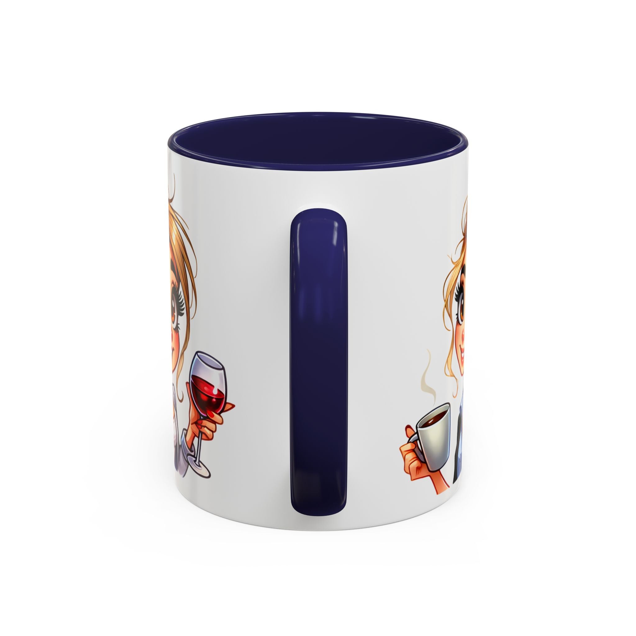 My Day Starts With Coffee and Ends With Wine Mug | Accent Coffee Mug