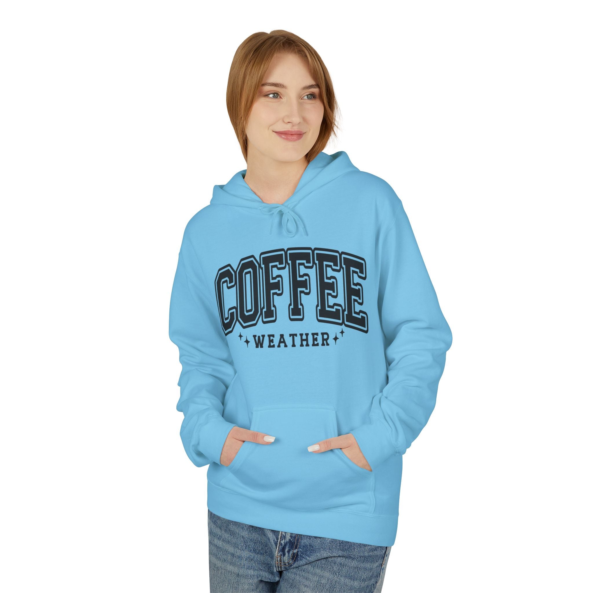 Cozy Coffee Weather Hoodie, Unisex Fleece Sweatshirt, Gift for Coffee Lovers, Fall Fashion, Casual Wear, Everyday Comfort