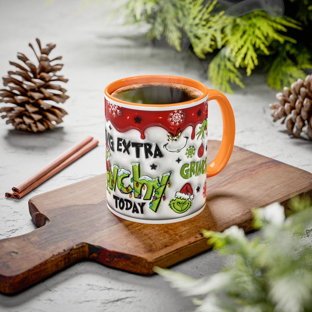 Grinch Holiday Mug - Feeling Extra Grinchy Today! Christmas Gift, Funny Coffee Cup, Holiday Decor, Winter Warmth