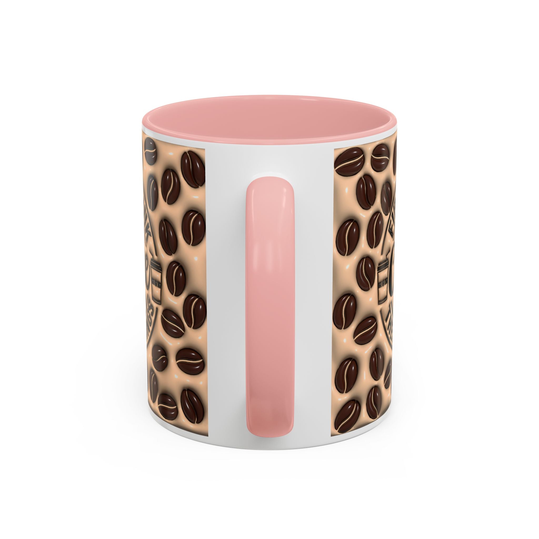 Coffee Beans Pattern First I Drink Coffee Mug | Accent 11oz 15oz