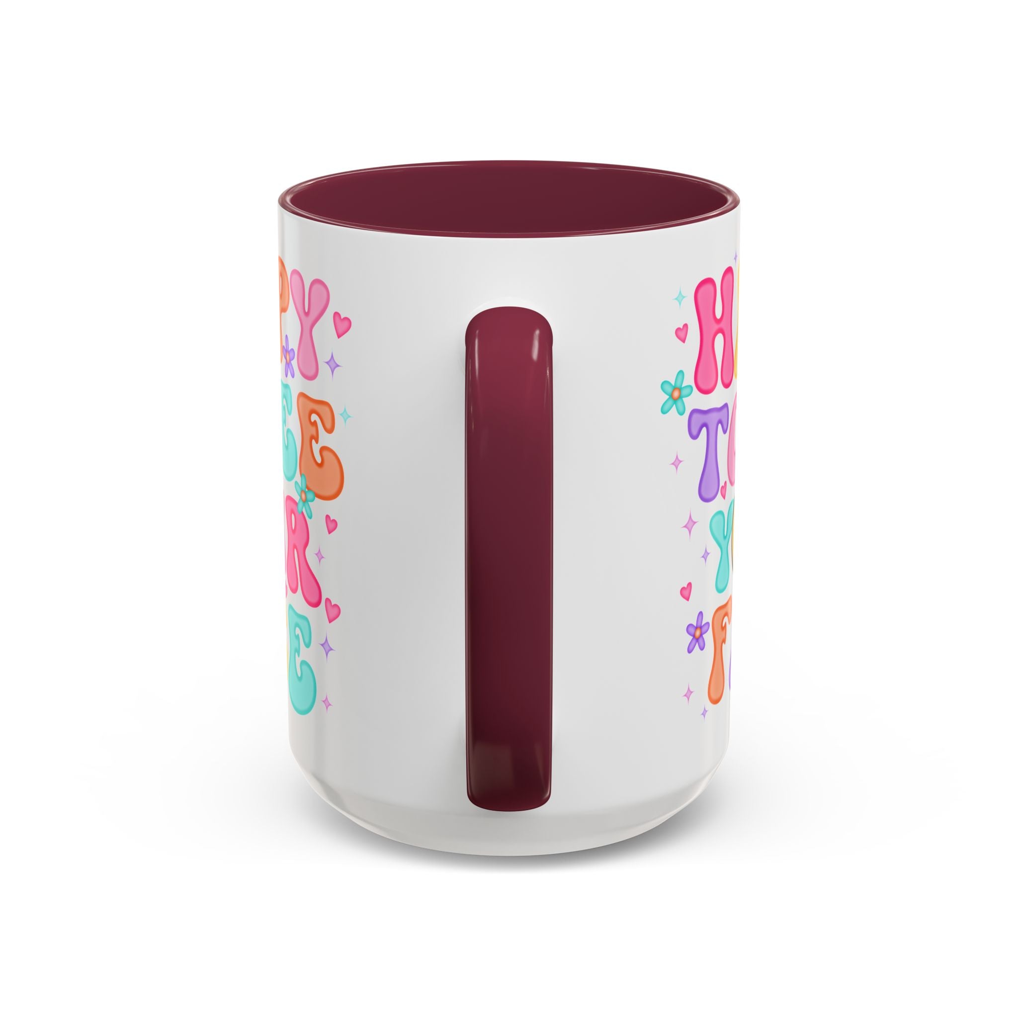 Happy To See Your Face Colorful Coffee Mug — Retro Smiley 11oz/15oz