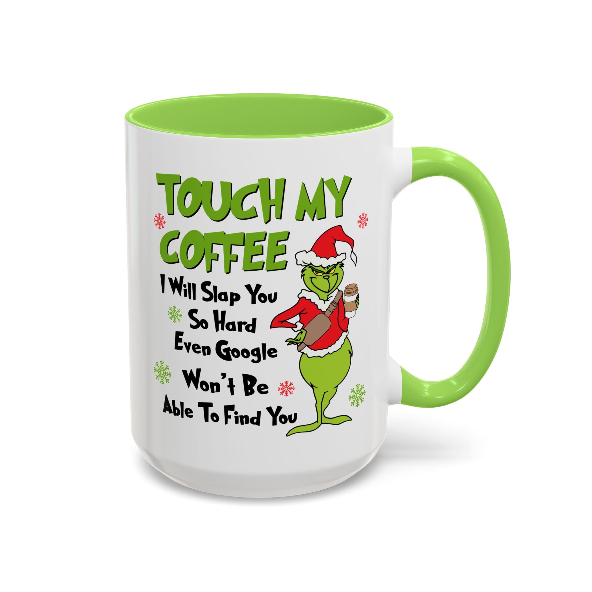 Colorful Grinch Coffee Mug - Fun Holiday Cup, Unique Gift, 11oz & 15oz Sizes, Perfect for Christmas, Funny Humor Mug, Coffee Lover's Delight