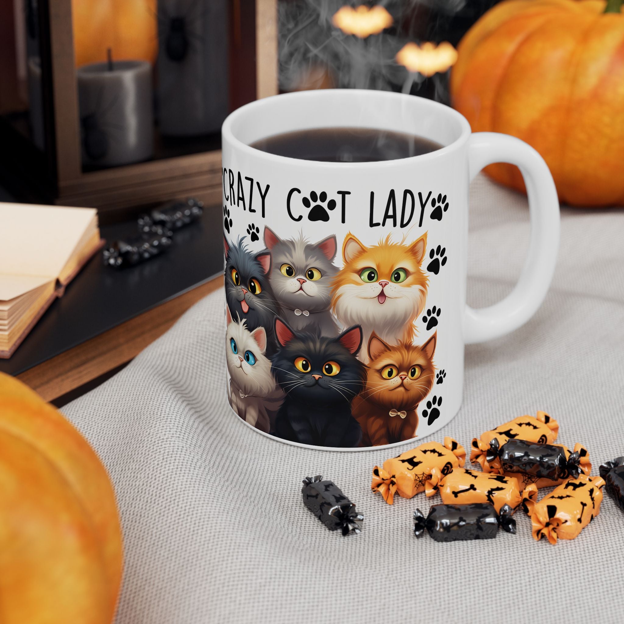 Crazy Cat Lady Cute Kittens Mug | Ceramic Coffee Tea Cup