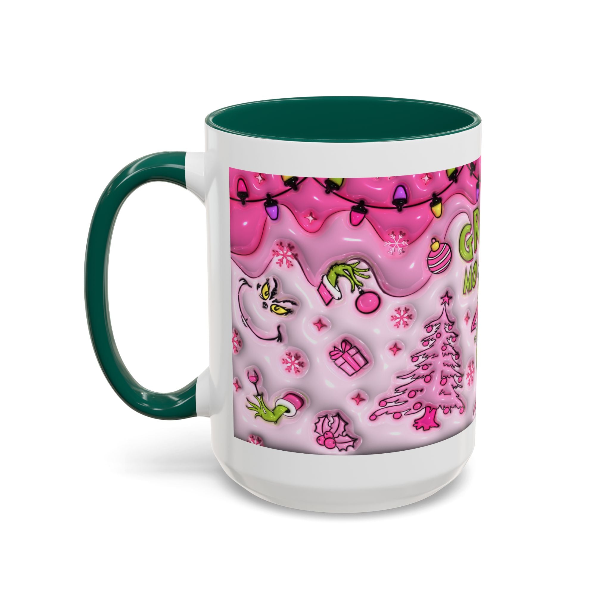 Colorful Grinch Mug, Holiday Gift, Whimsical Drinkware, Festive Coffee Cup, Christmas Decor, Grinch Mode Mug