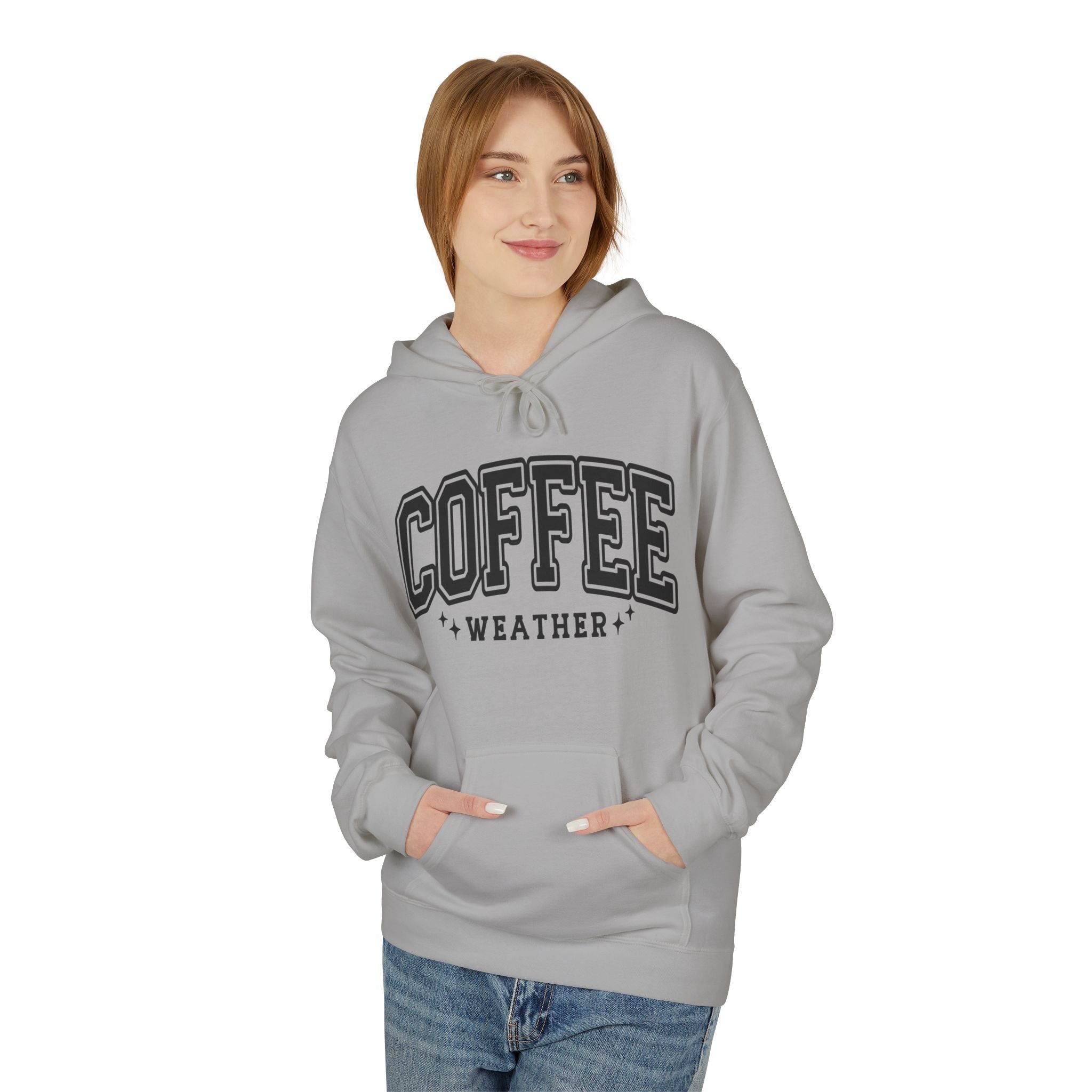 Cozy Coffee Weather Hoodie, Unisex Fleece Sweatshirt, Gift for Coffee Lovers, Fall Fashion, Casual Wear, Everyday Comfort